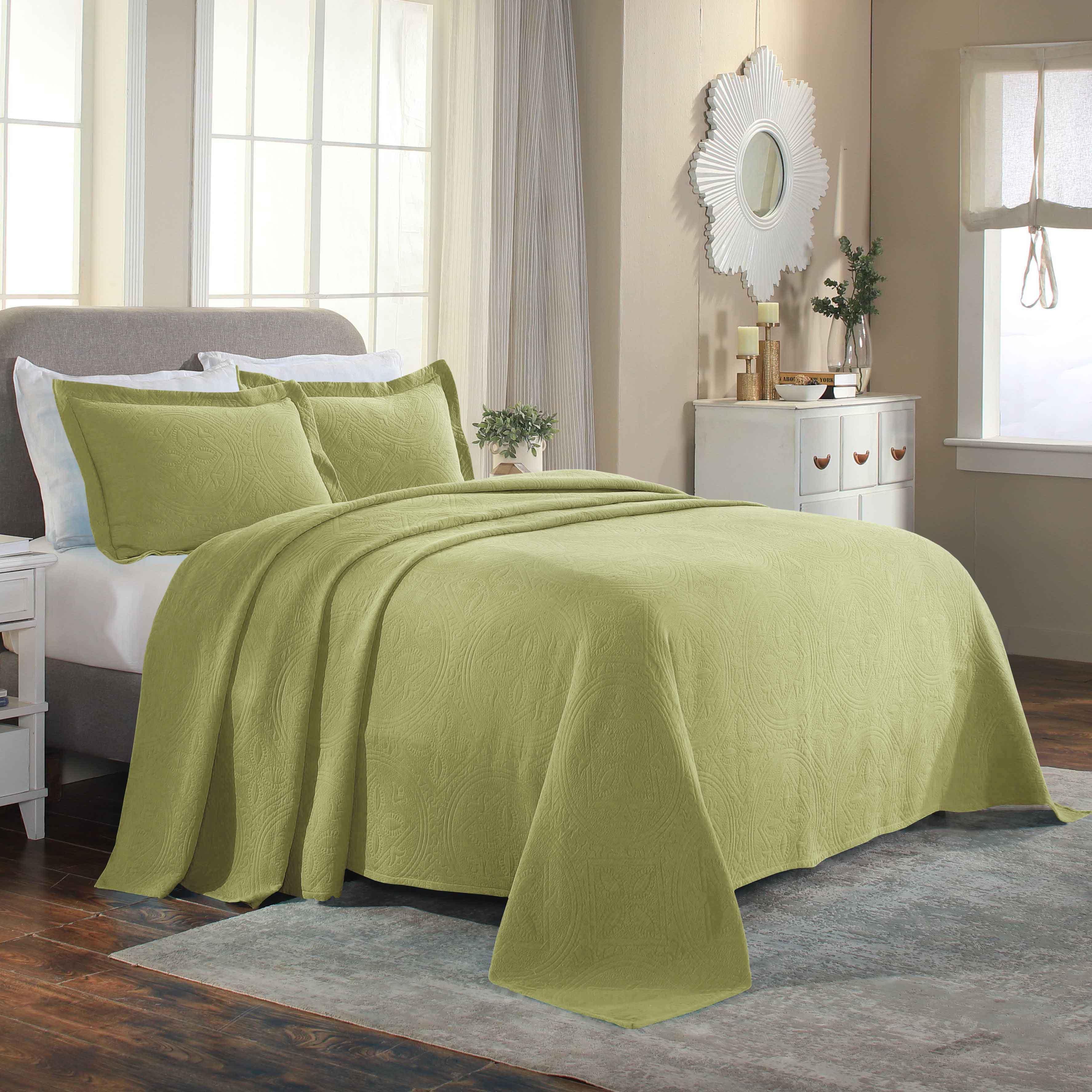 Celtic Circle Cotton Jacquard Matelasse Bedspread Set - Image 35