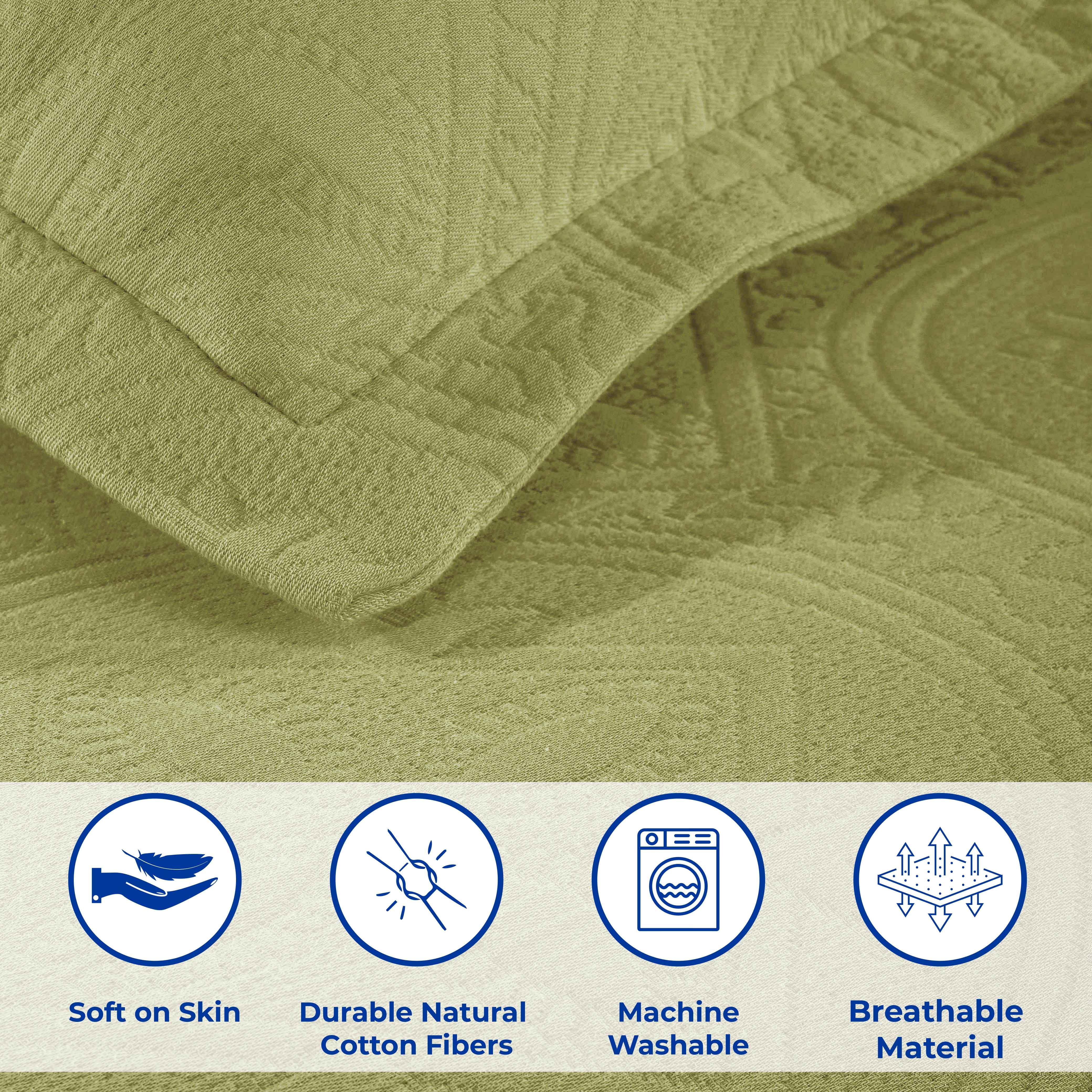 Celtic Circle Cotton Jacquard Matelasse Bedspread Set - Image 37