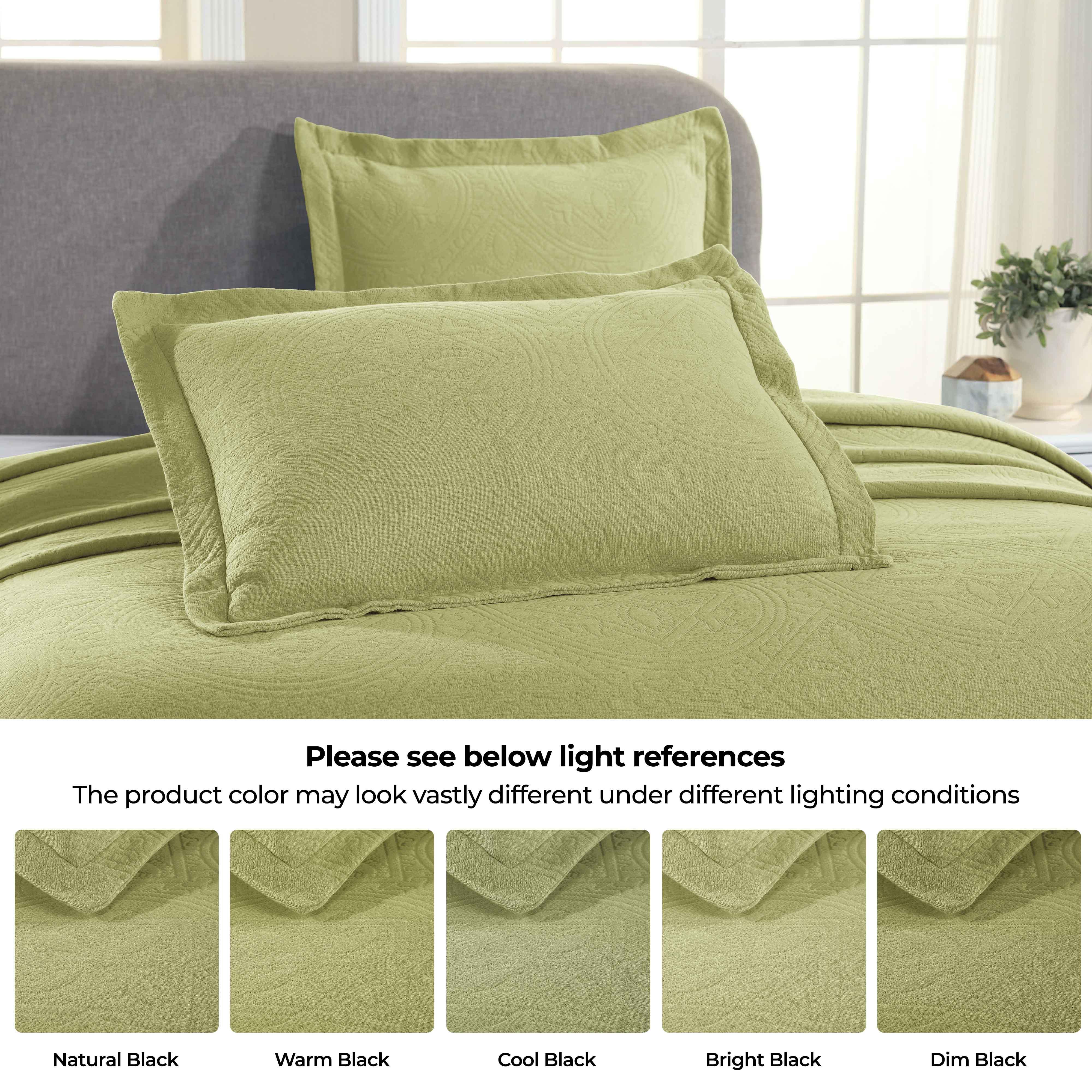 Celtic Circle Cotton Jacquard Matelasse Bedspread Set - Image 38
