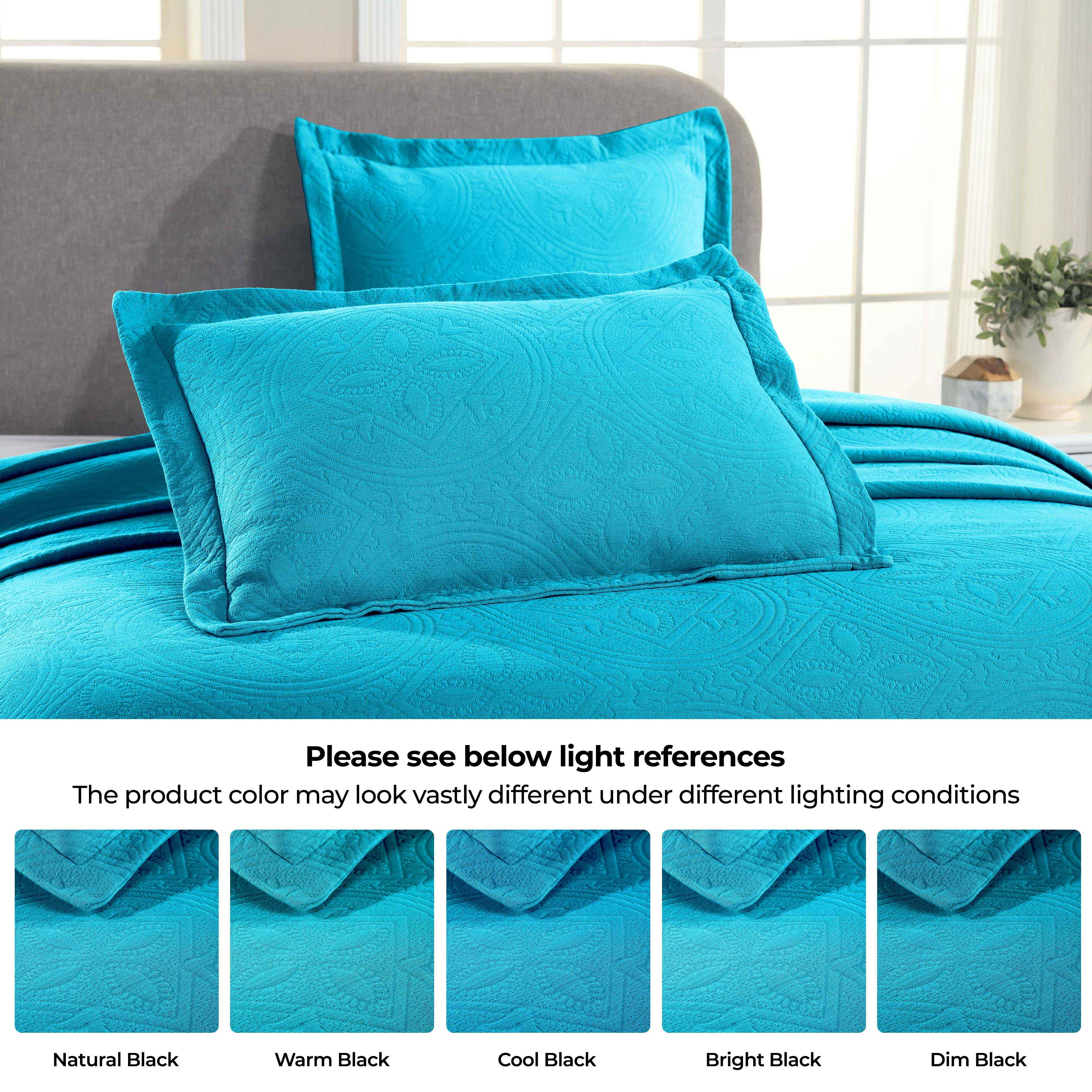 Celtic Circle Cotton Jacquard Matelasse Bedspread Set - Image 46