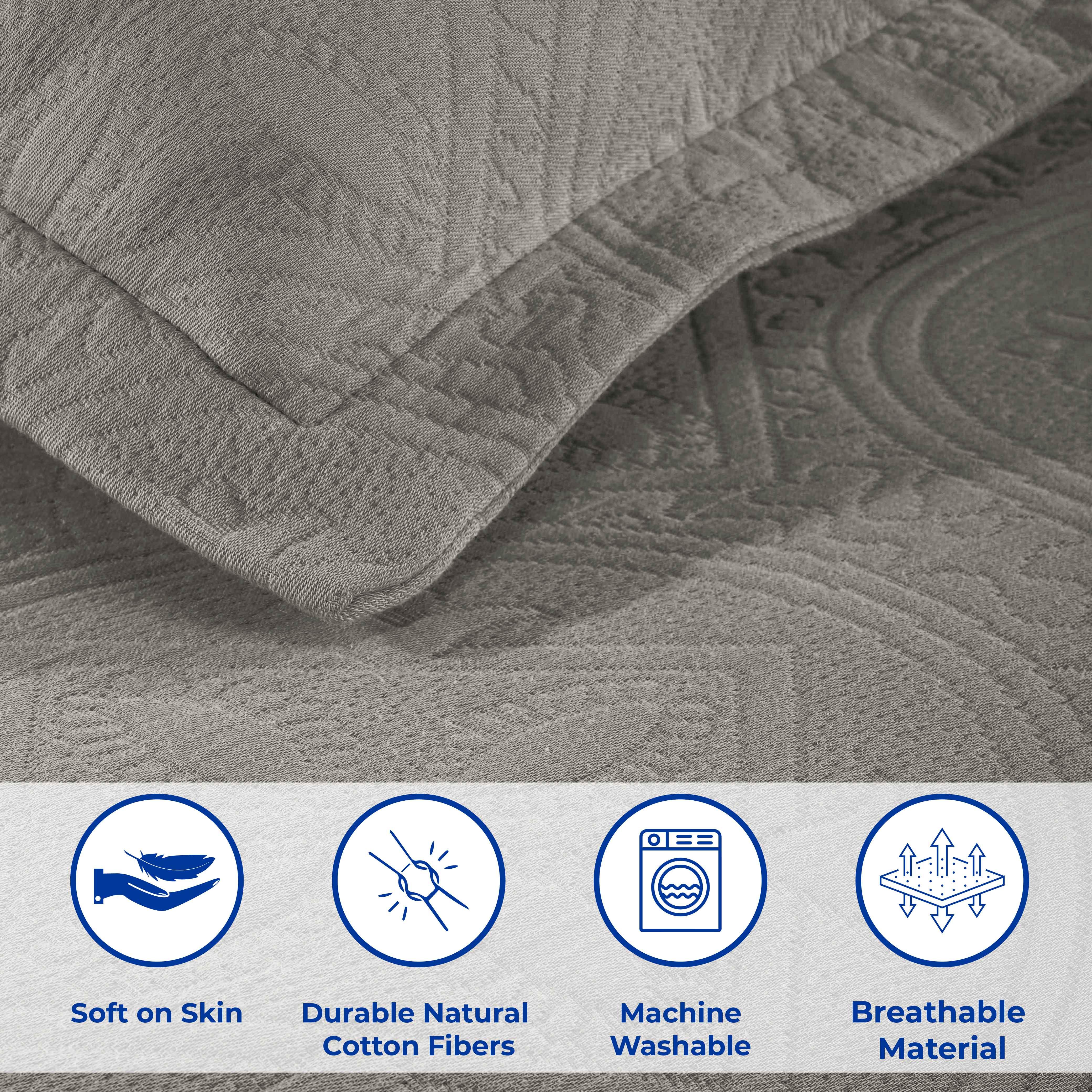 Celtic Circle Cotton Jacquard Matelasse Bedspread Set - Image 5