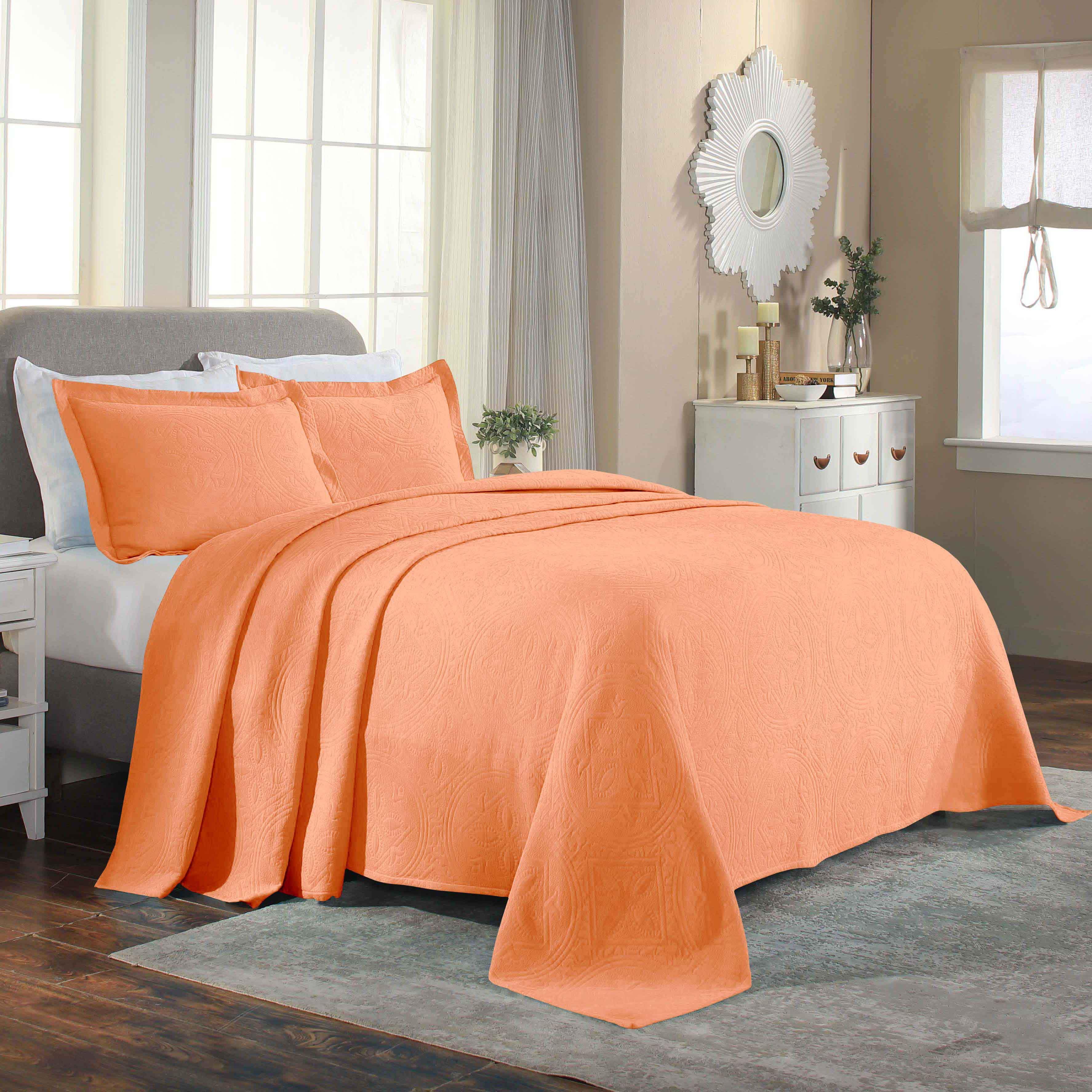 Celtic Circle Cotton Jacquard Matelasse Bedspread Set - Image 51
