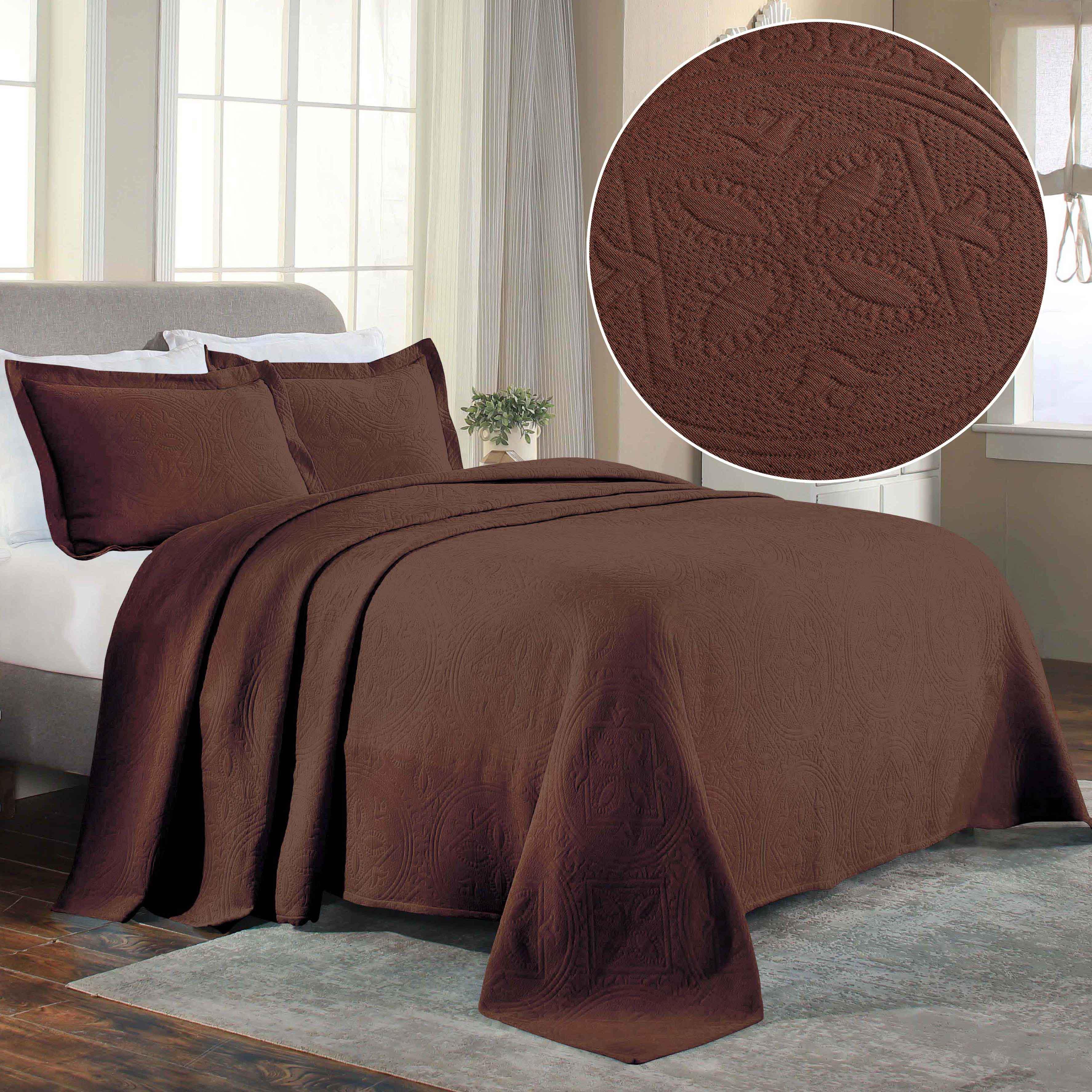 Celtic Circle Cotton Jacquard Matelasse Bedspread Set - Image 57
