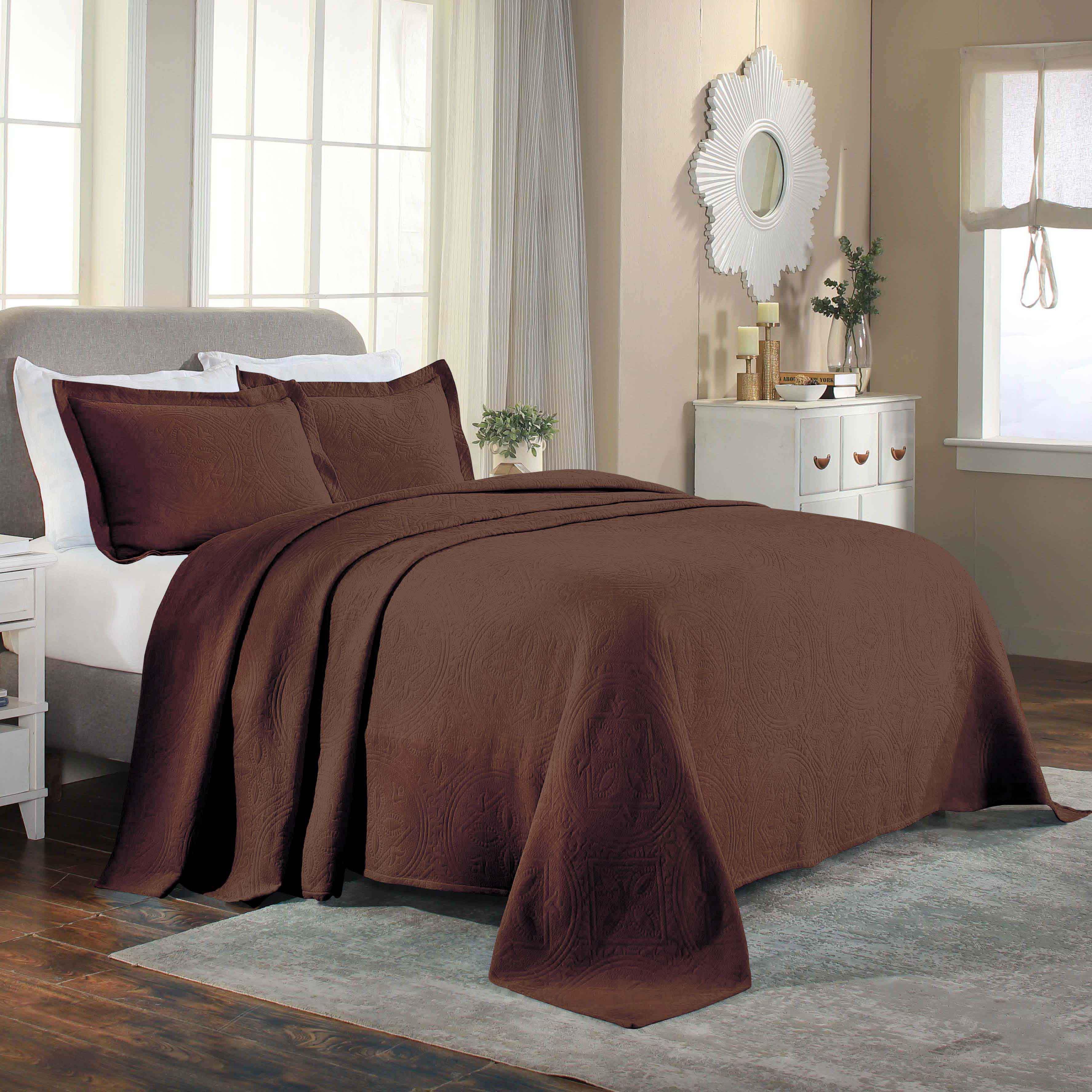 Celtic Circle Cotton Jacquard Matelasse Bedspread Set - Image 59