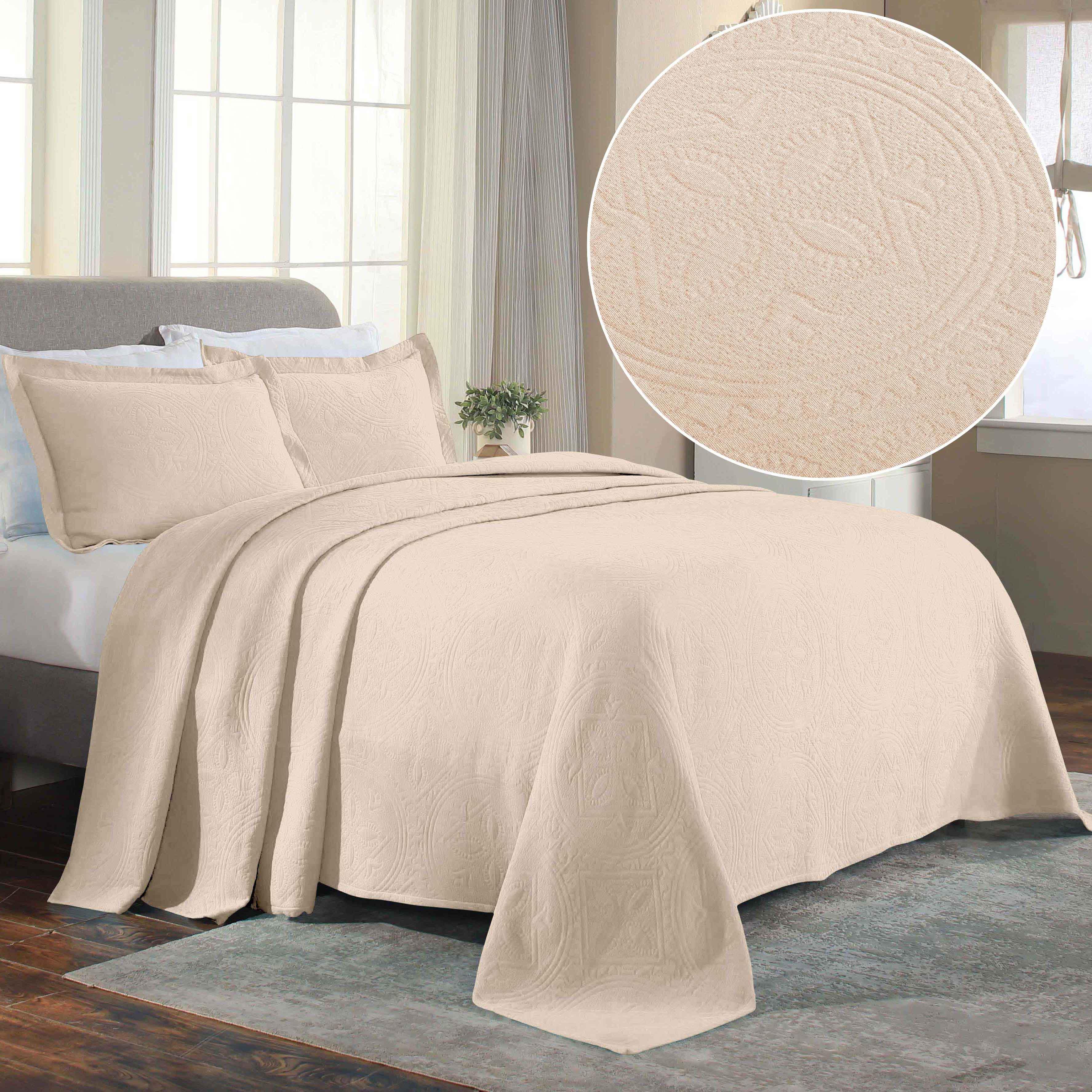 Celtic Circle Cotton Jacquard Matelasse Bedspread Set - Image 65