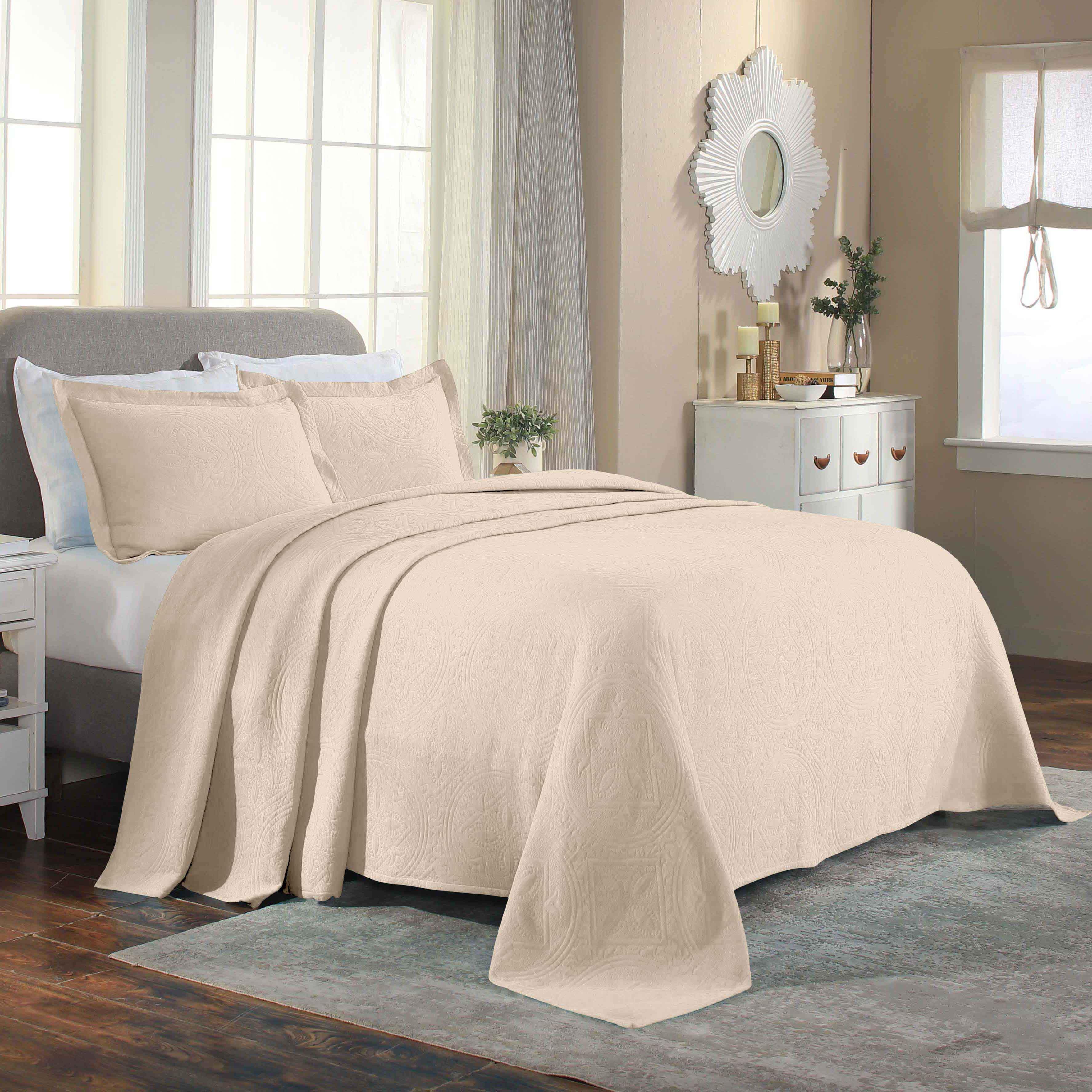 Celtic Circle Cotton Jacquard Matelasse Bedspread Set - Image 67