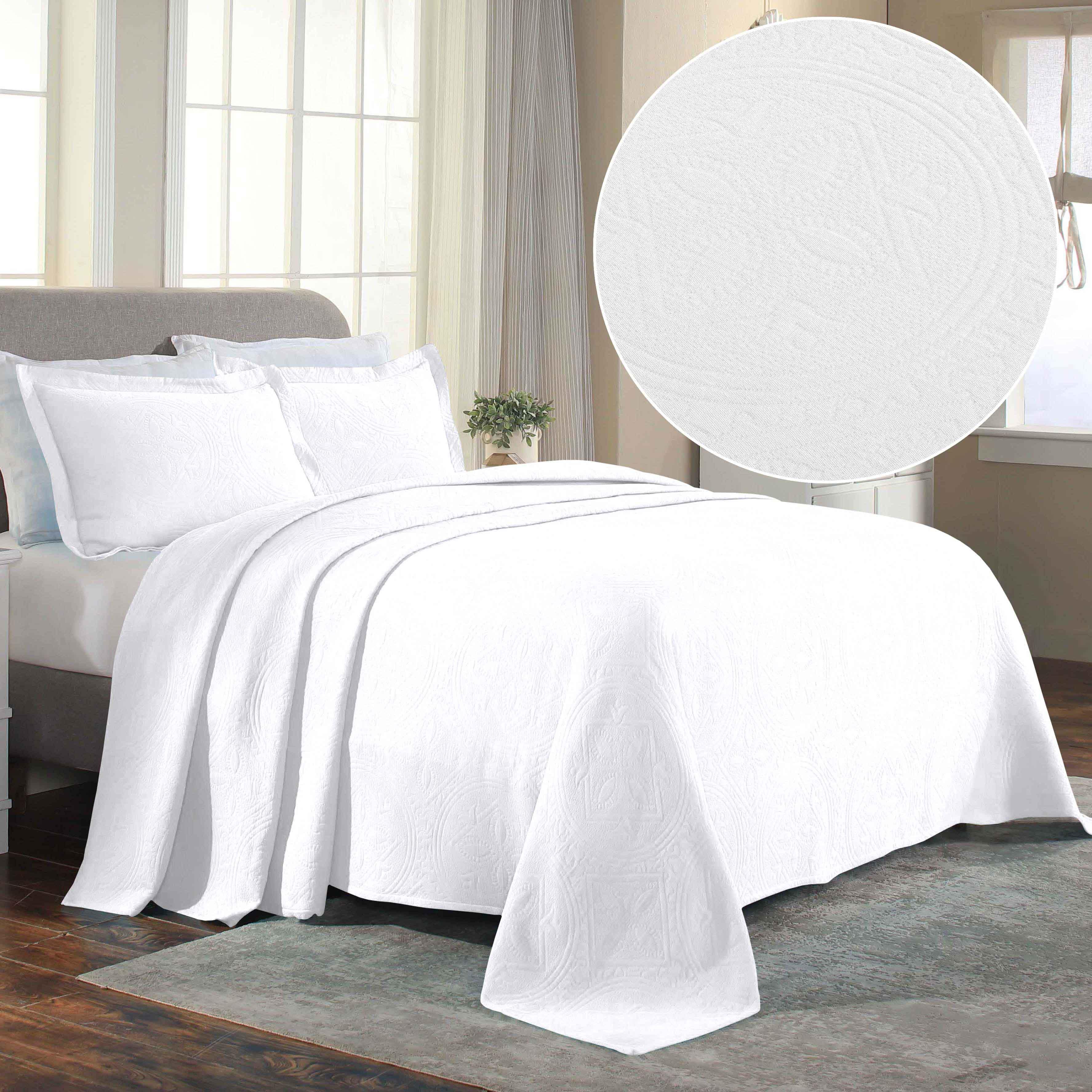 Celtic Circle Cotton Jacquard Matelasse Bedspread Set - Image 72