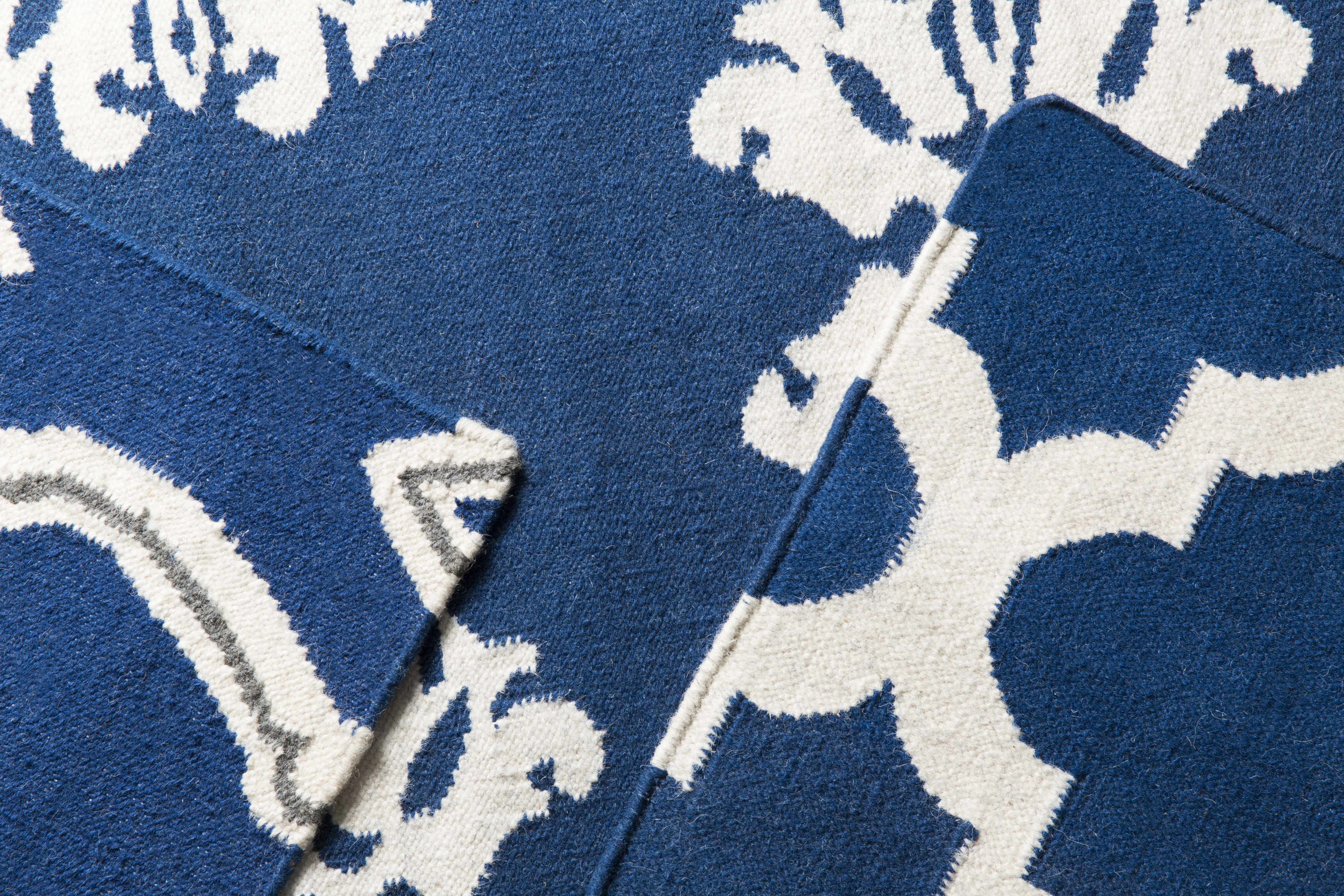 Centenary Navy Wool Area Rug - Clearance - Image 6