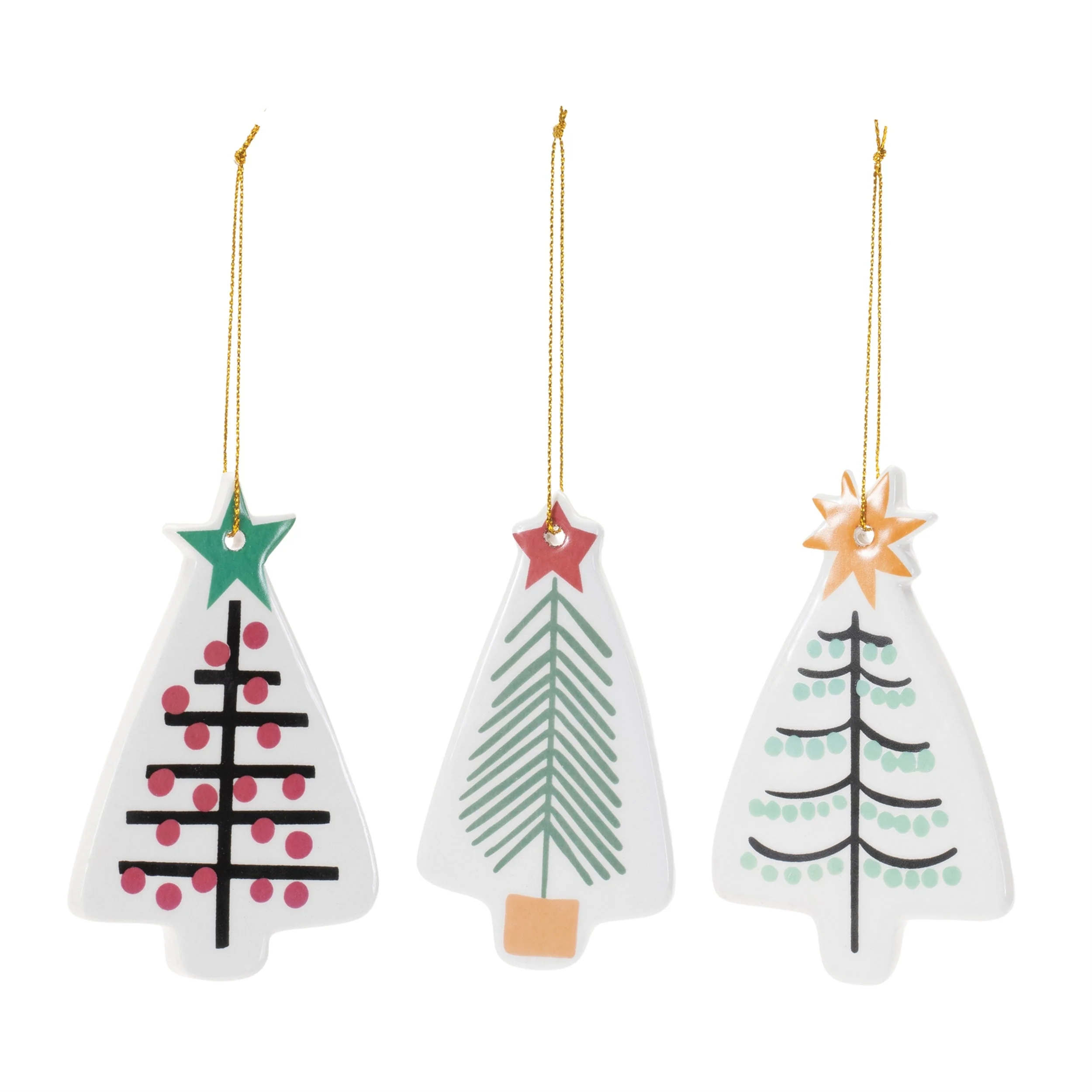 Ceramic christmas tree ornament (set of 12) - Image 2