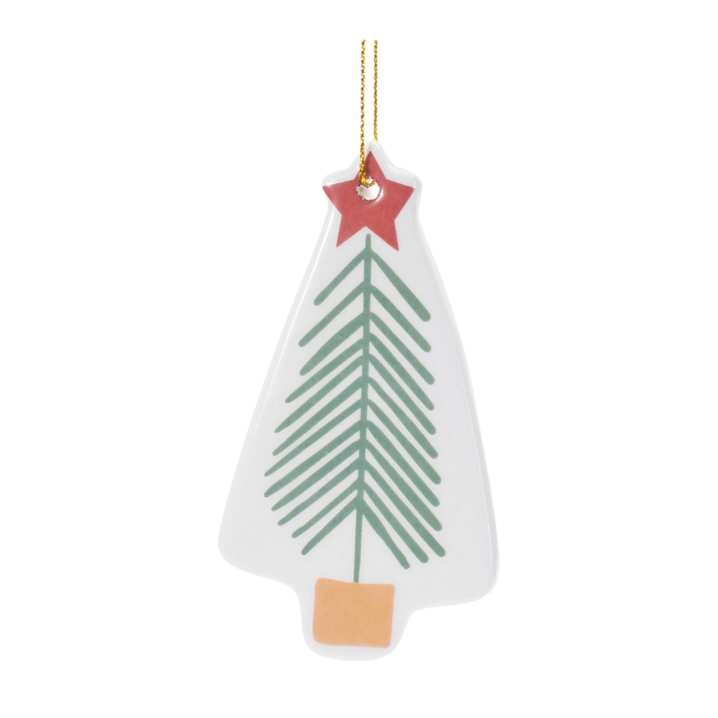 Ceramic christmas tree ornament (set of 12) - Image 4