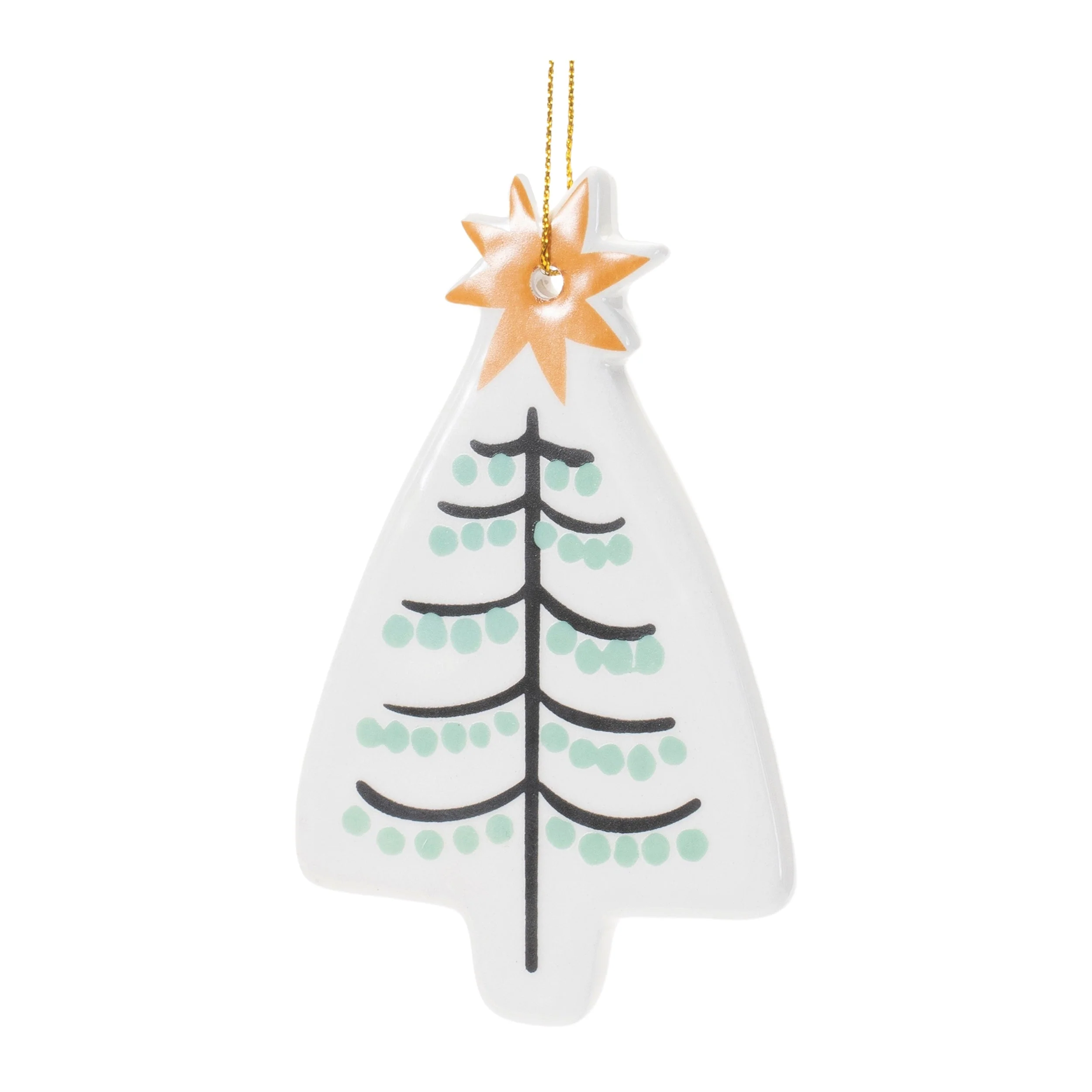 Ceramic christmas tree ornament (set of 12) - Image 5