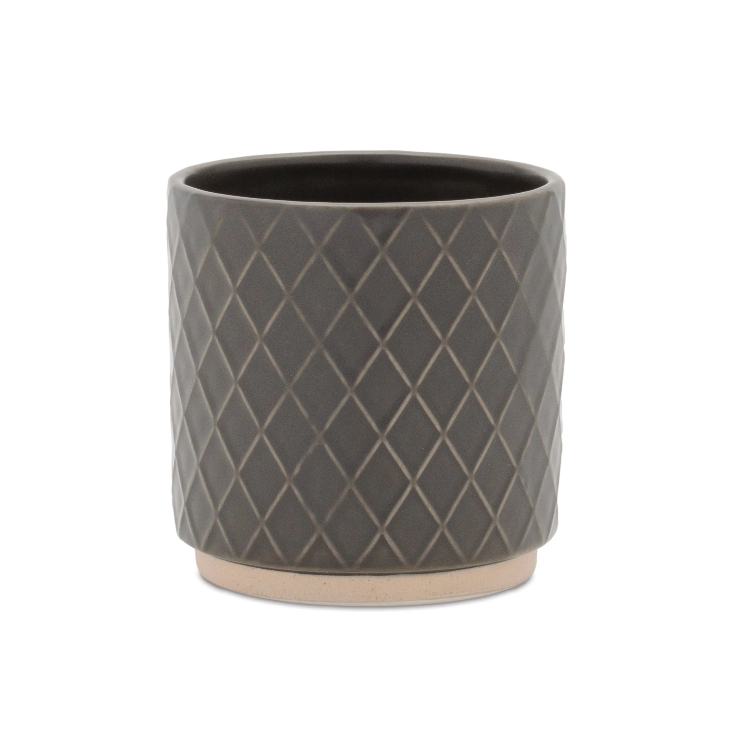 Ceramic Diamond Pattern Planter (Set of 2) - Image 3