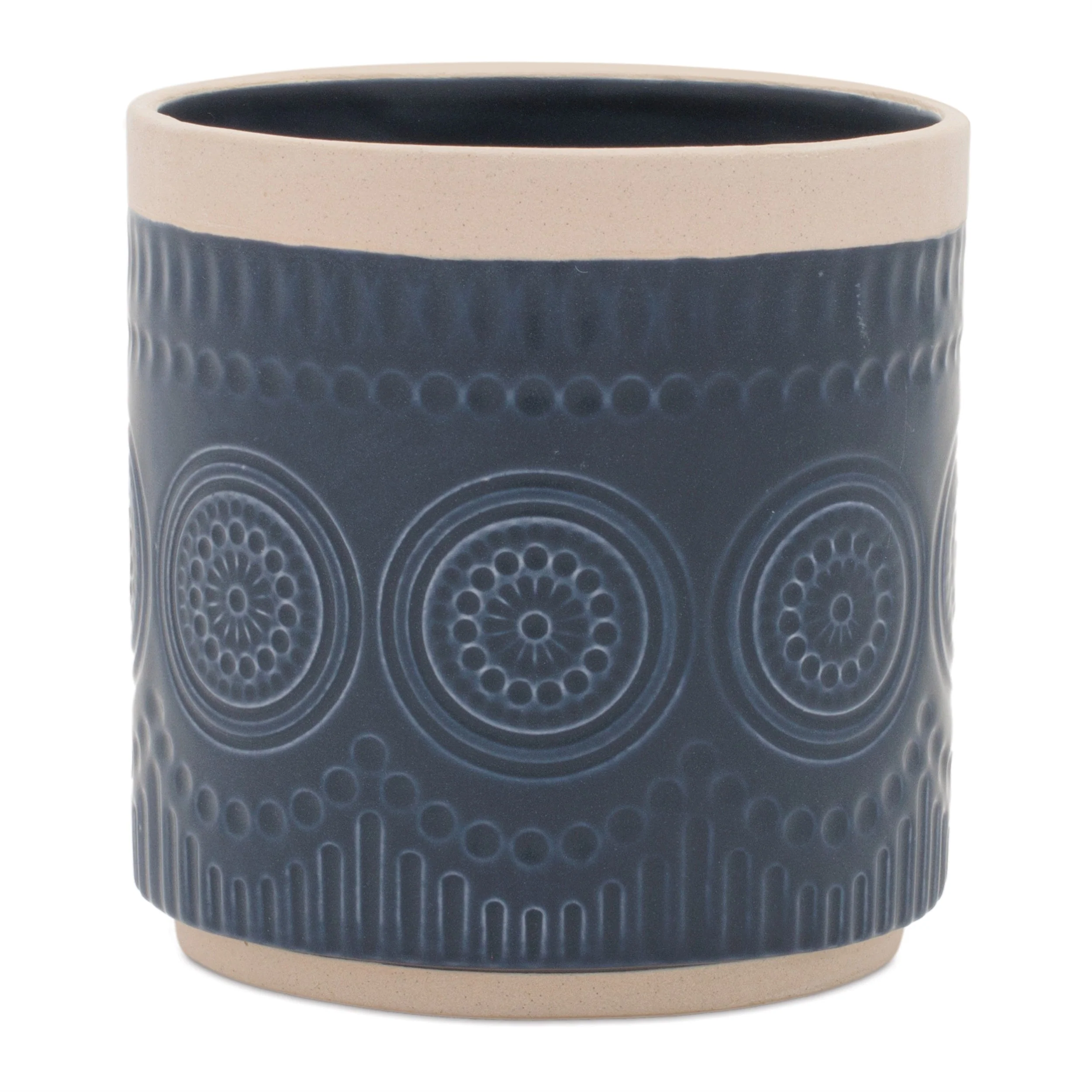 Ceramic Mandala Pattern Planter (Set of 2) - Image 2