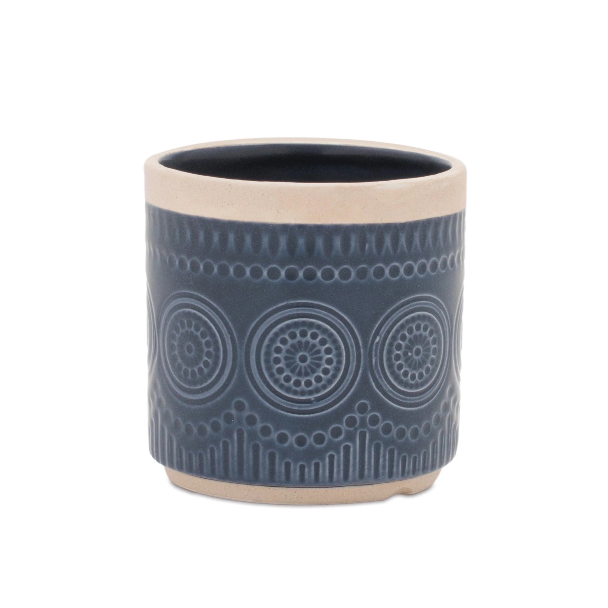 Ceramic Mandala Pattern Planter (Set of 2) - Image 3