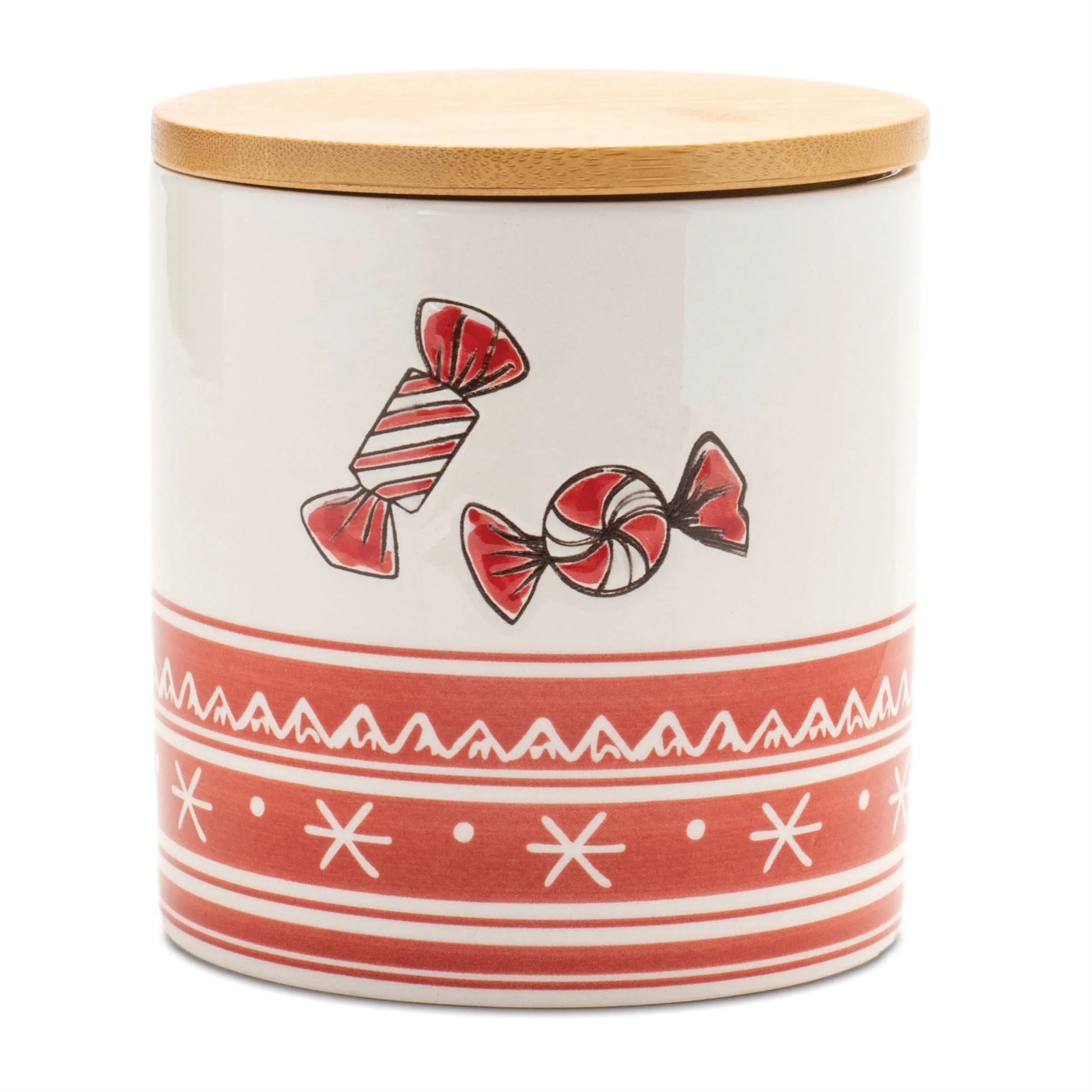 Ceramic Peppermint Candy Canister (Set of 4) - Image 2