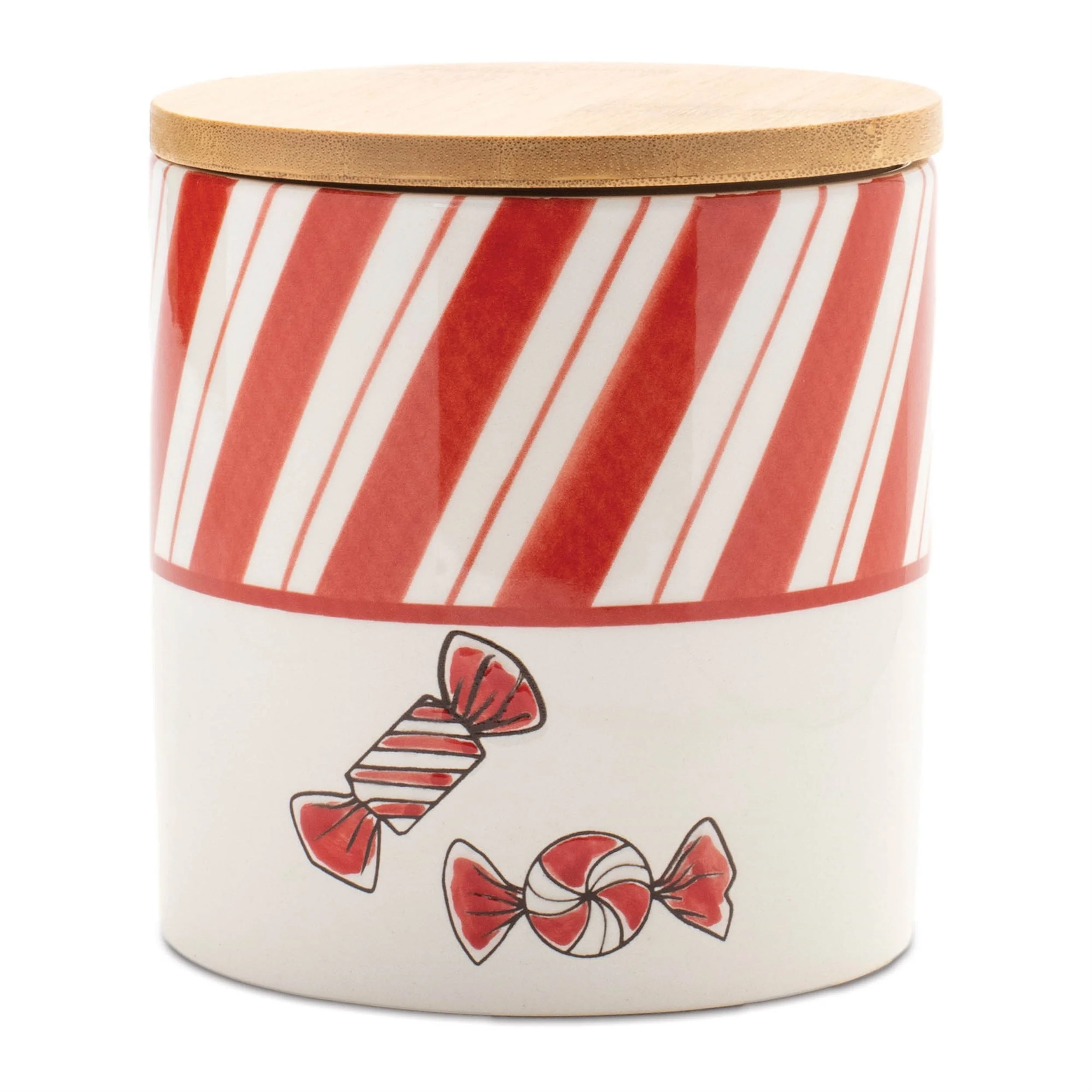 Ceramic Peppermint Candy Canister (Set of 4) - Image 3