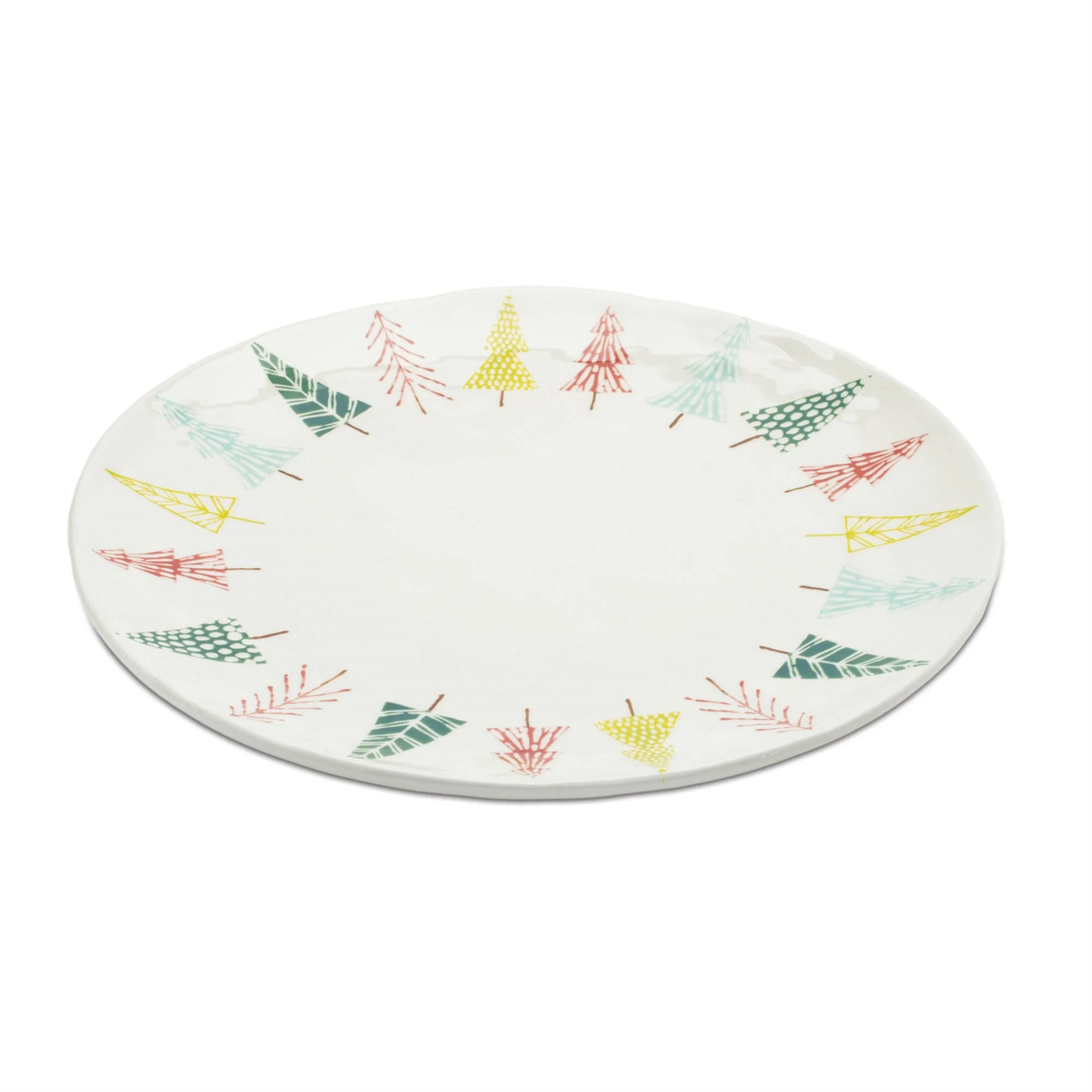 Ceramic Pine Tree Print Platter (Set of 3) - Image 2