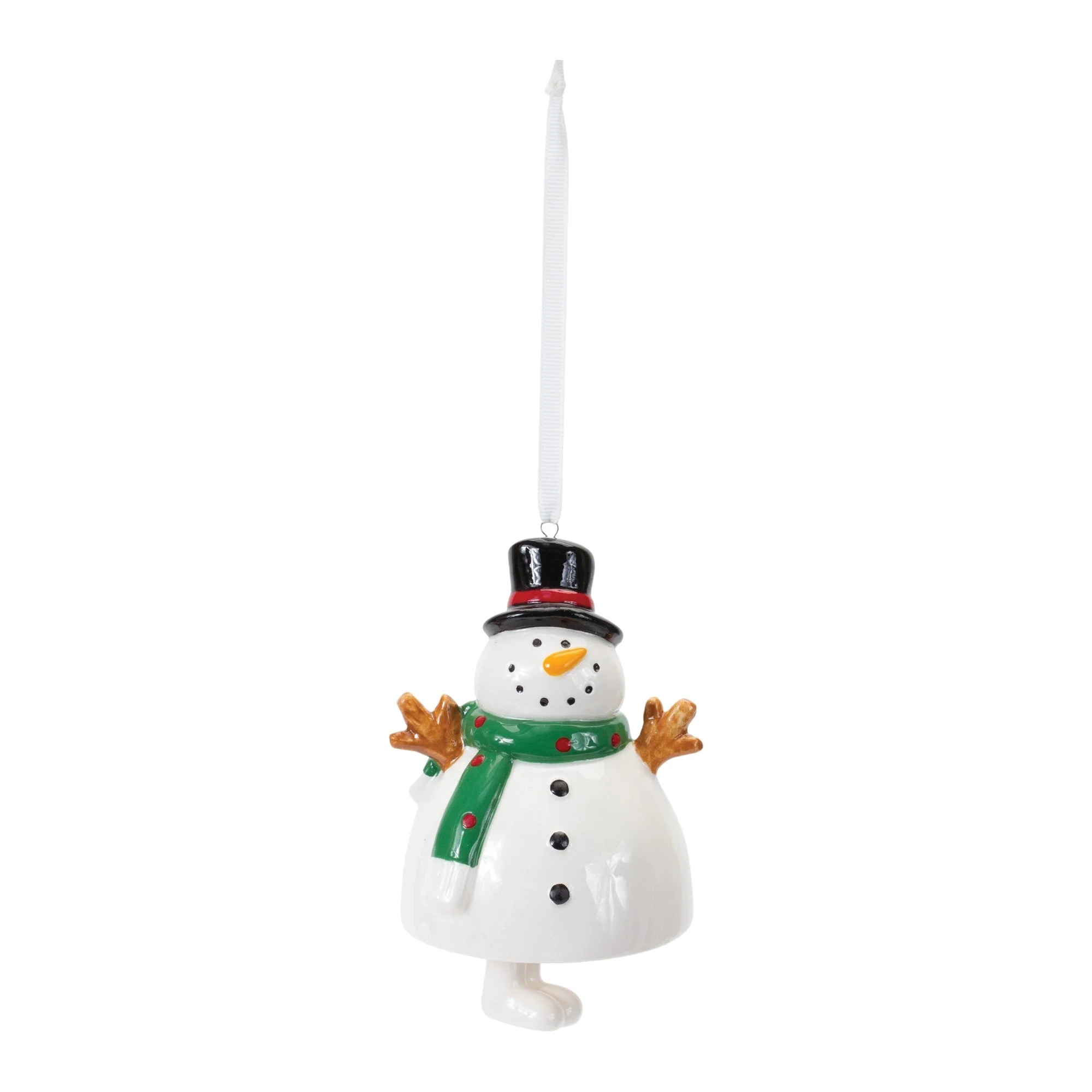 Ceramic Snowman Bell Ornament (Set of 12) - Image 3