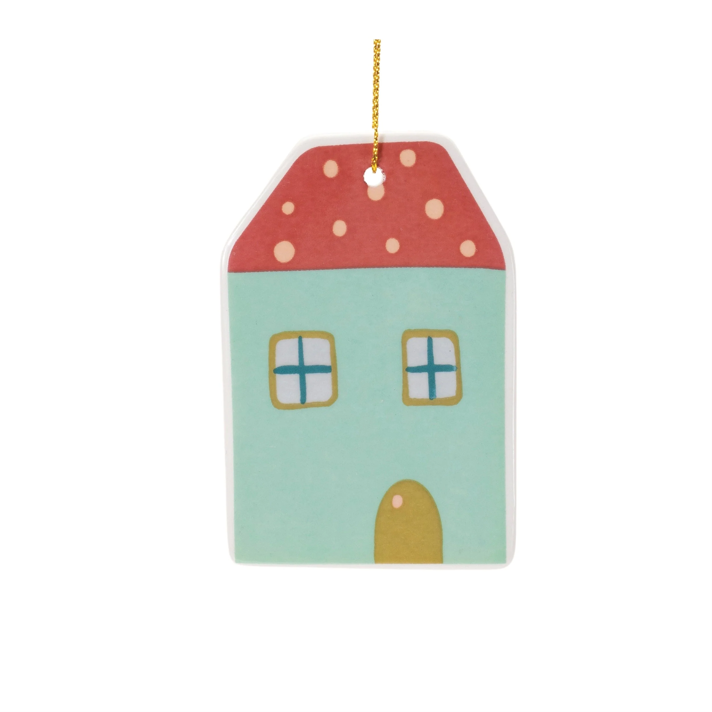 Ceramic Winter House Ornament (Set of 12) - Image 4