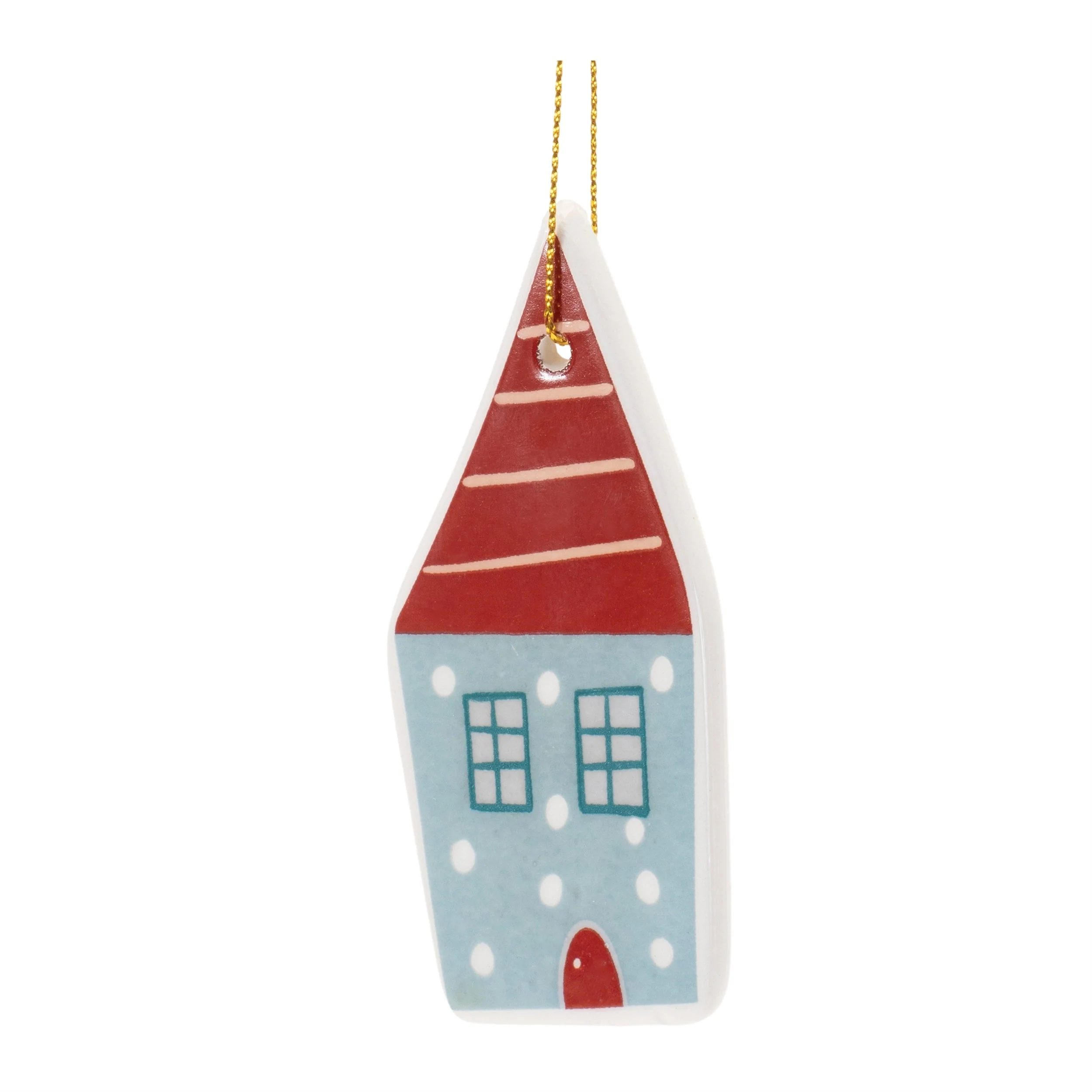Ceramic Winter House Ornament (Set of 12) - Image 5