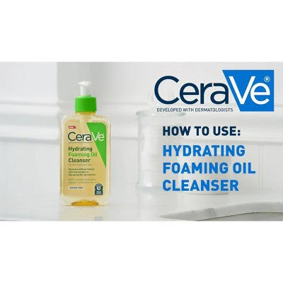 CeraVe Hydrating Foaming Cleansing Oil Face Wash 8 fl oz - New - Image 10