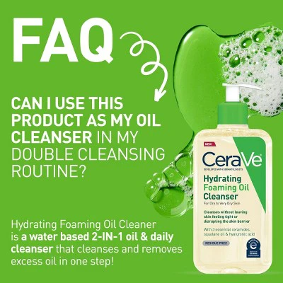 CeraVe Hydrating Foaming Cleansing Oil Face Wash 8 fl oz - New - Image 5