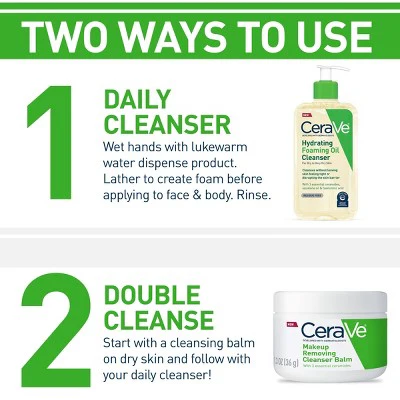 CeraVe Hydrating Foaming Cleansing Oil Face Wash 8 fl oz - New - Image 6