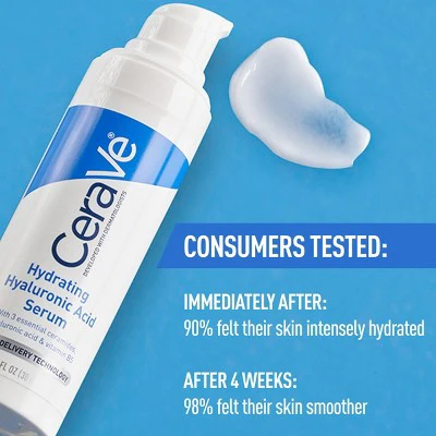 CeraVe Hydrating Hyaluronic Acid Face Serum 1 fl oz - Imperfect Box - Image 5