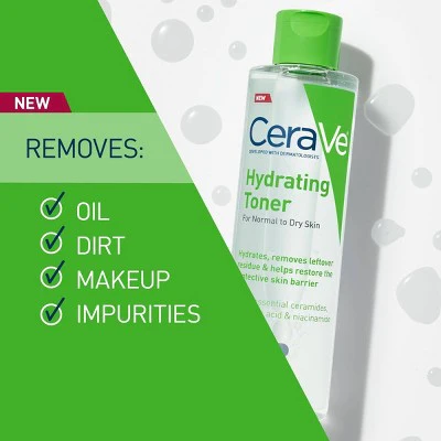 CeraVe Hydrating Toner Alcohol Free Facial Toner for Normal to Dry Skin 6.8 fl oz - Imperfect Container - Image 5