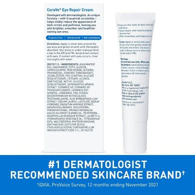 CeraVe Under Eye Cream Repair for Dark Circles and Puffiness .5oz - Missing Box - Image 8