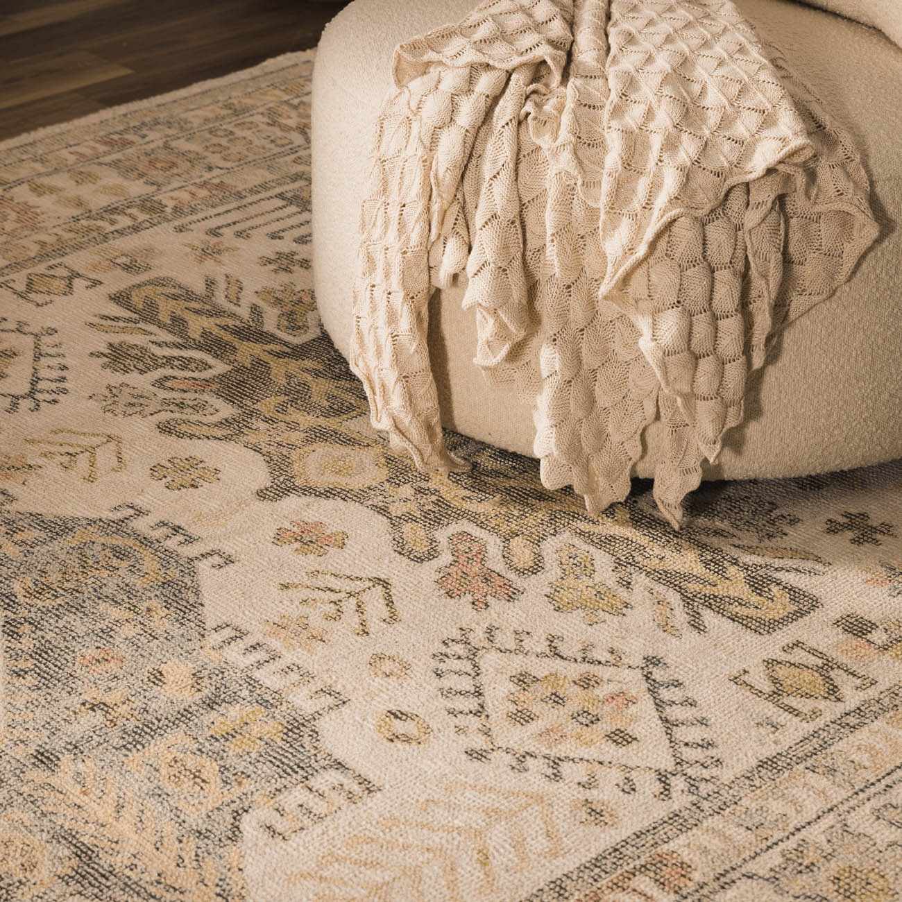 Chaela Ivory & Olive Area Rug - Image 12