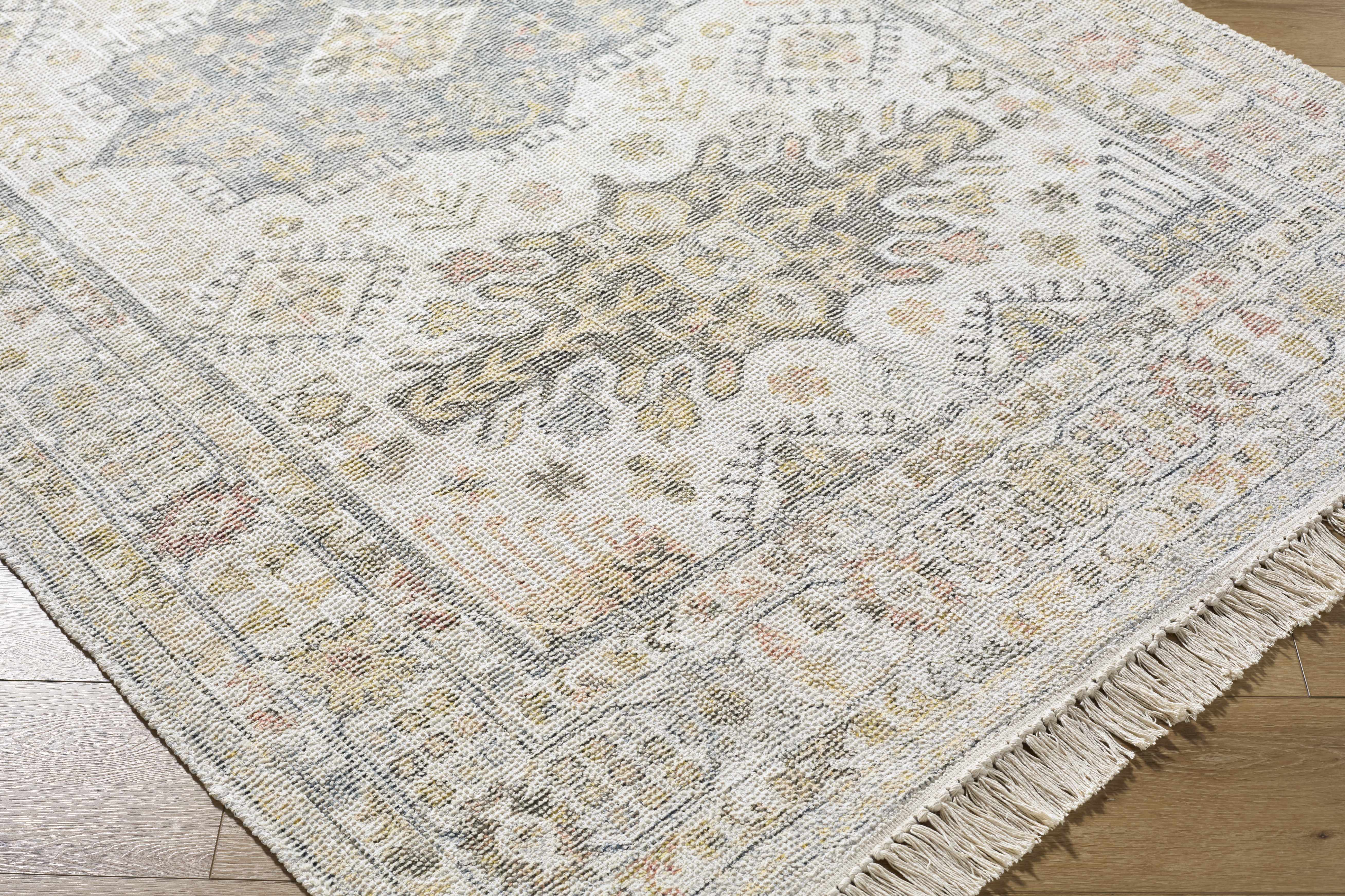 Chaela Ivory & Olive Area Rug - Image 4