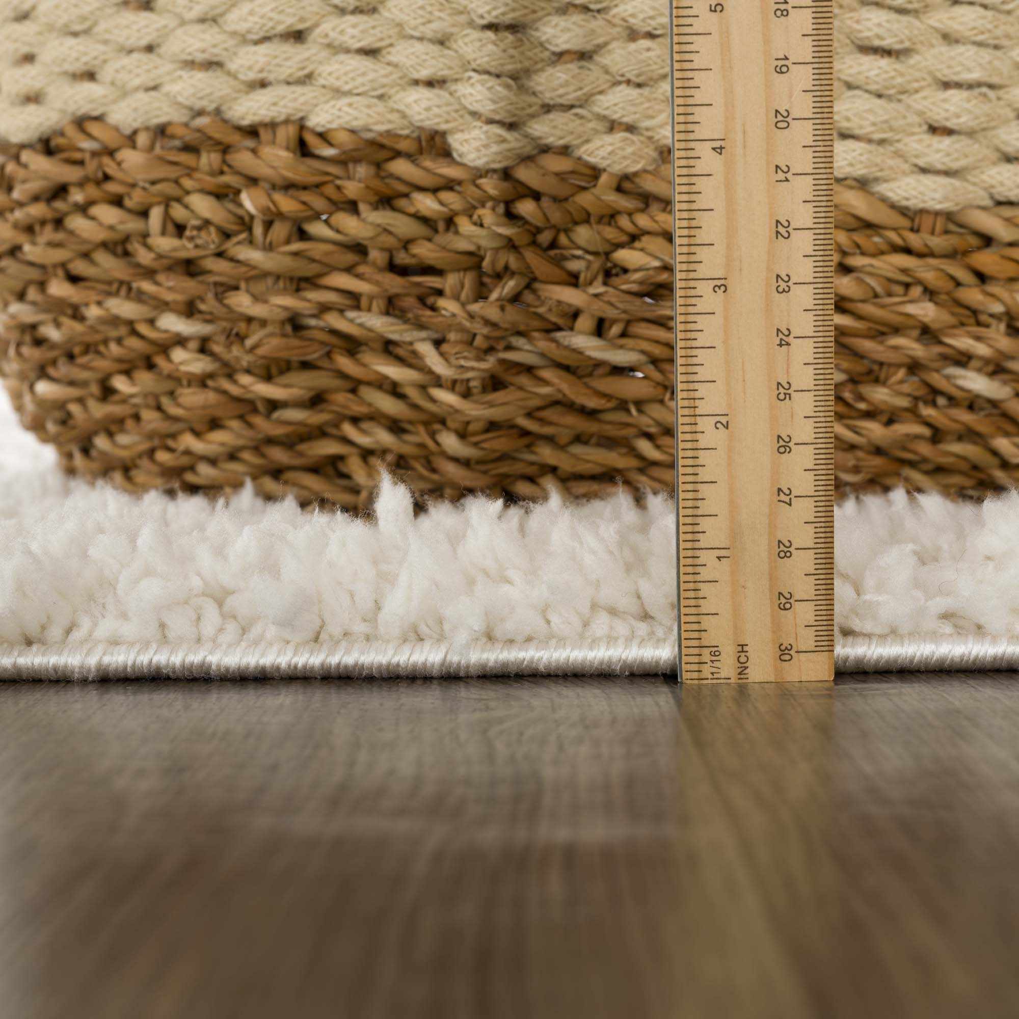 Chaia Dotted Cream & Brown Plush Rug - Image 12