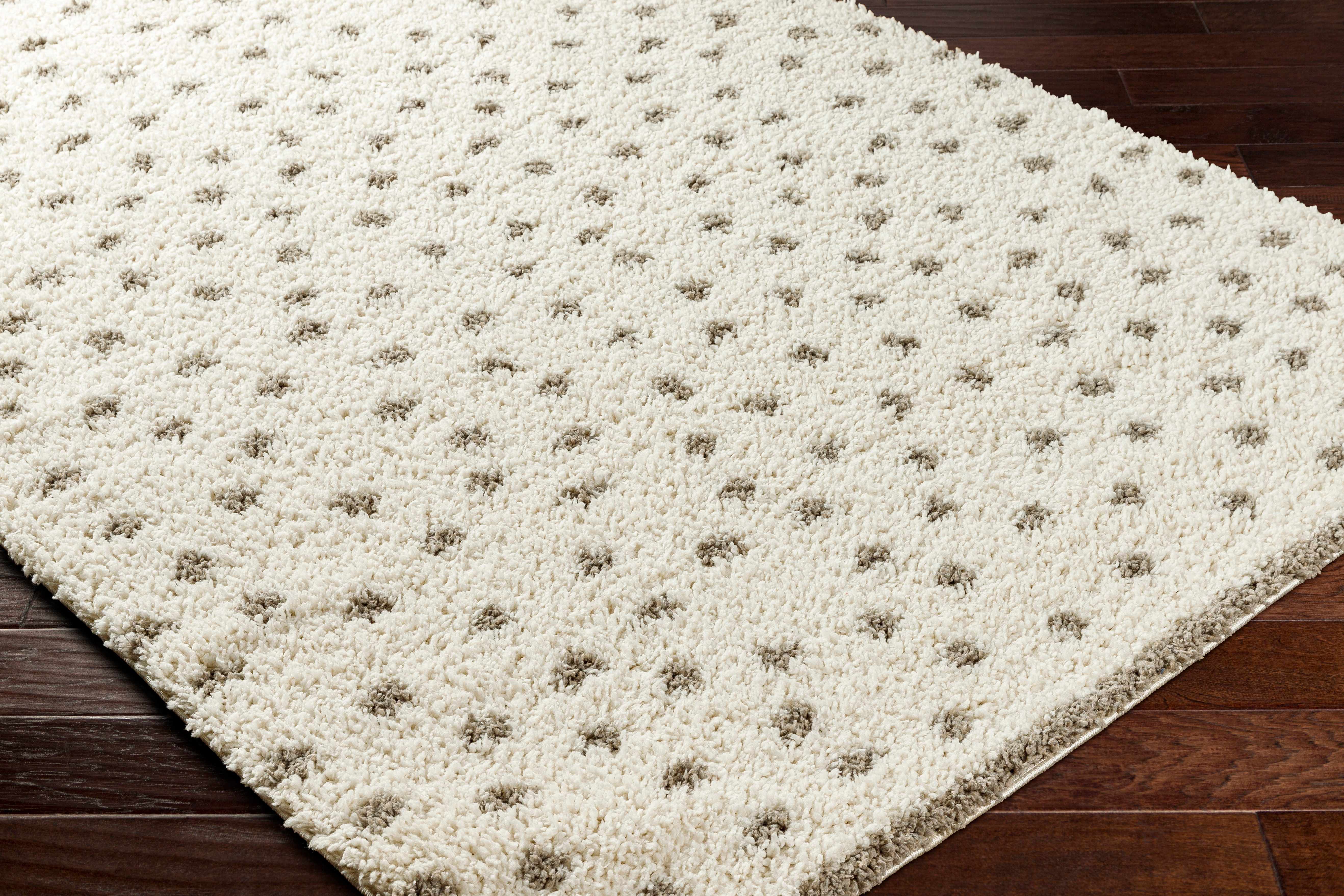 Chaia Dotted Cream & Gray Plush Area Rug - Clearance - Image 5