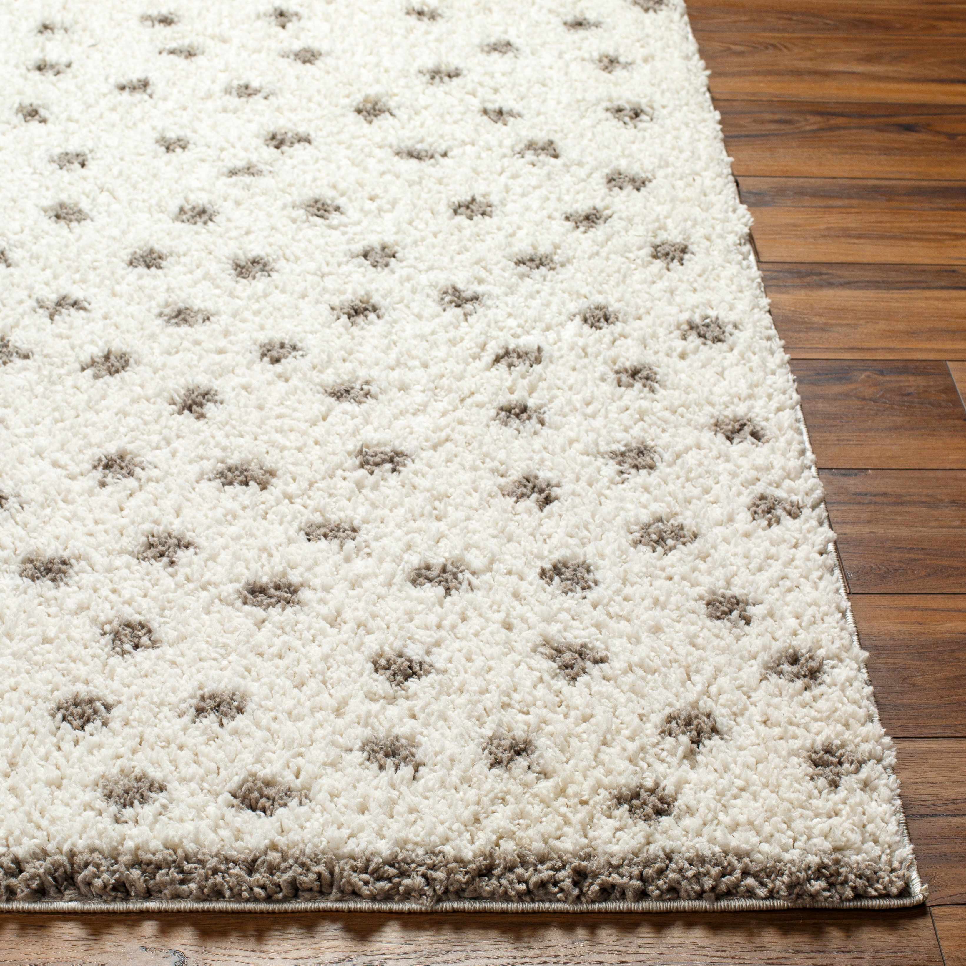 Chaia Dotted Cream & Gray Plush Area Rug - Clearance - Image 6