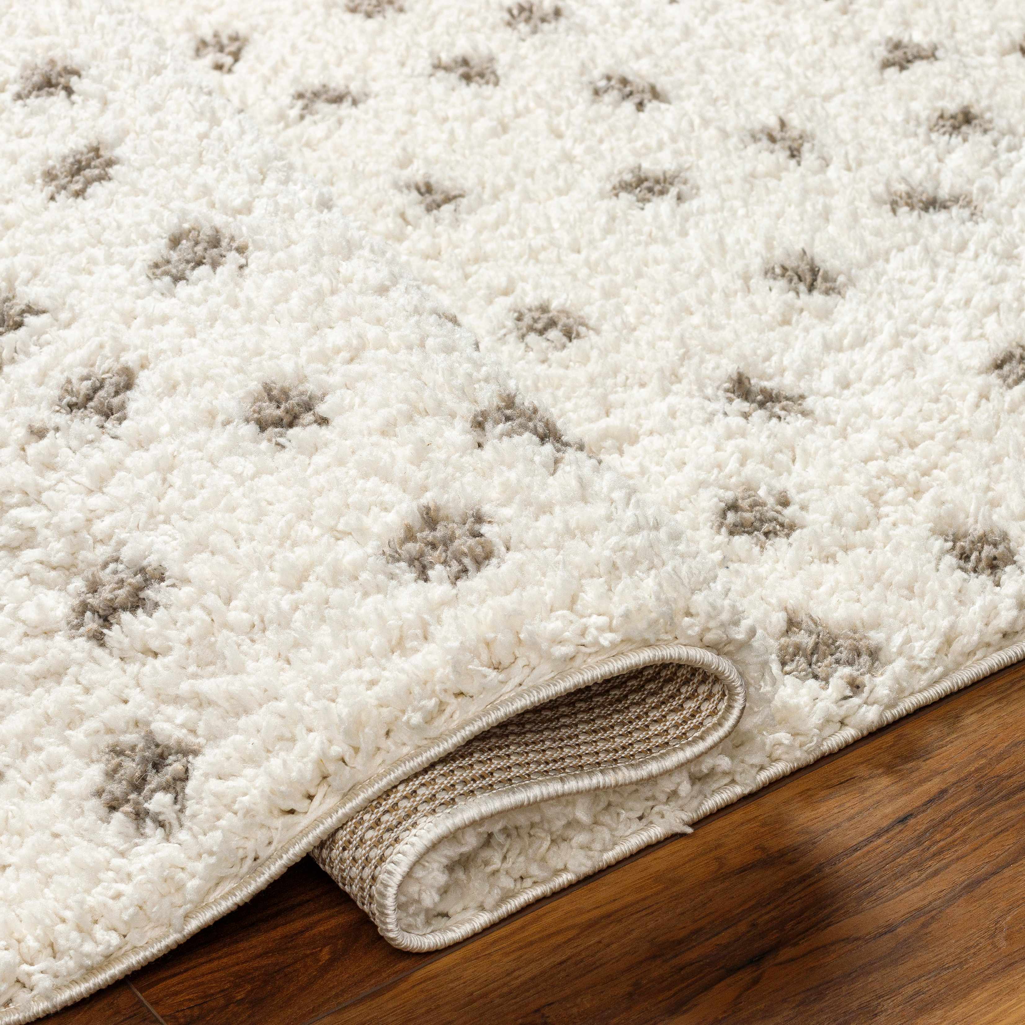 Chaia Dotted Cream & Gray Plush Area Rug - Clearance - Image 7