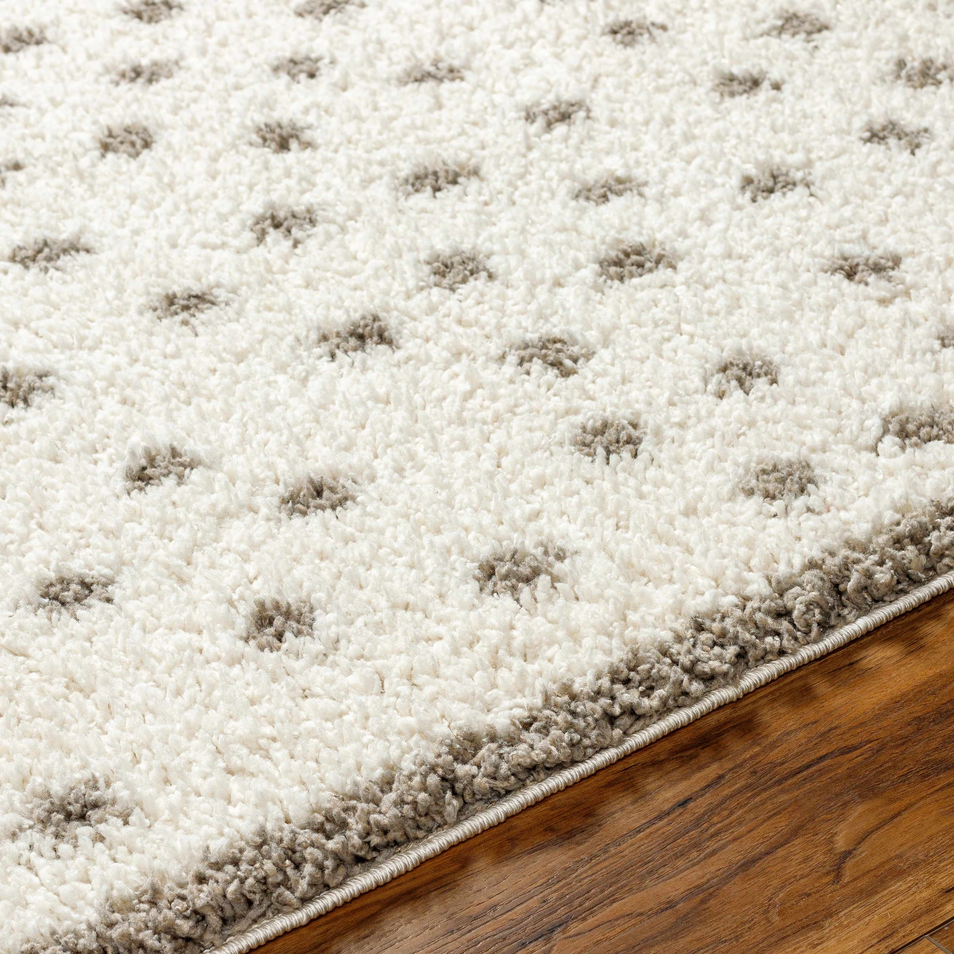Chaia Dotted Cream & Gray Plush Area Rug - Clearance - Image 8