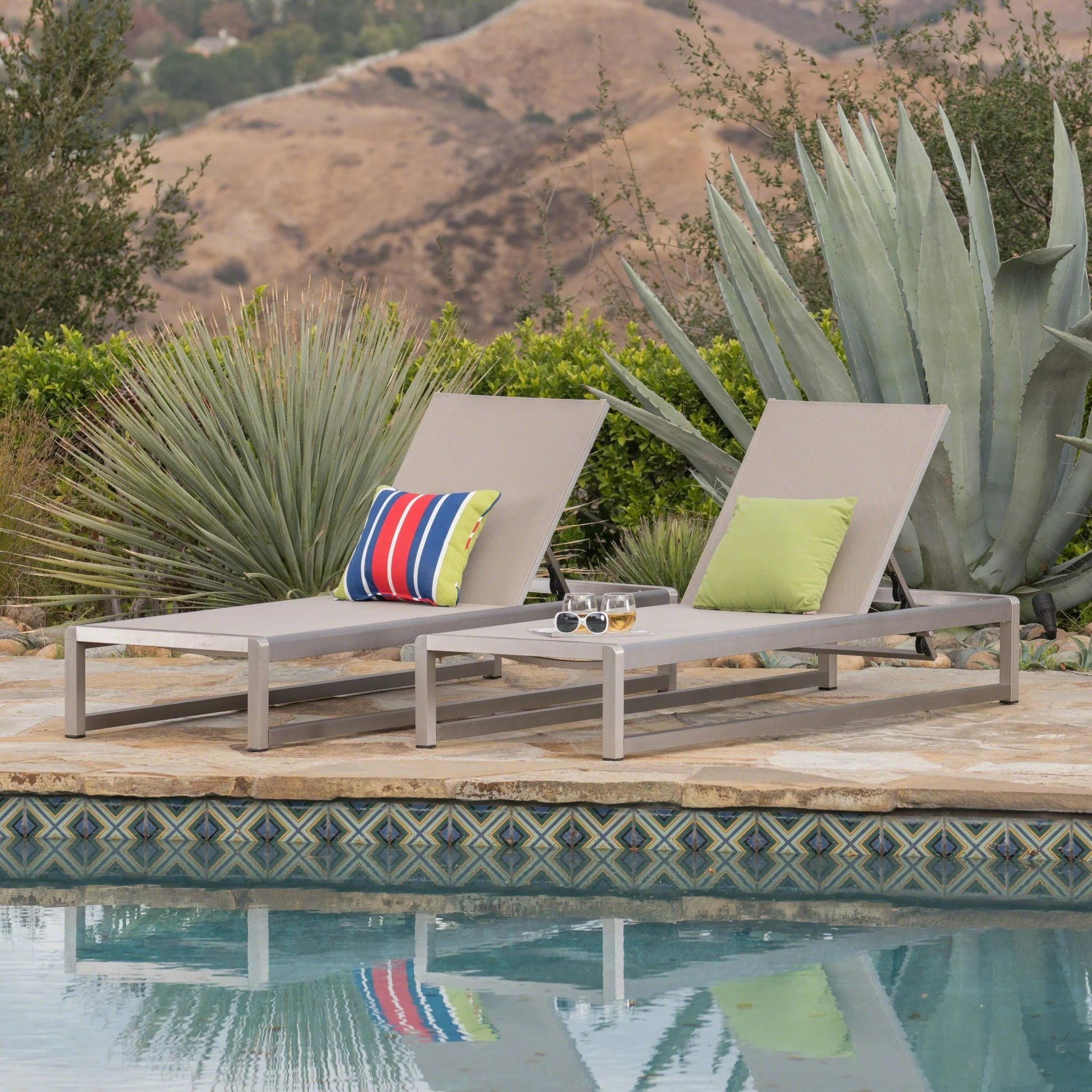 Chaise Lounge With 5 Reclining Positions, Outdoor Patio Lounge Chairs - Image 16