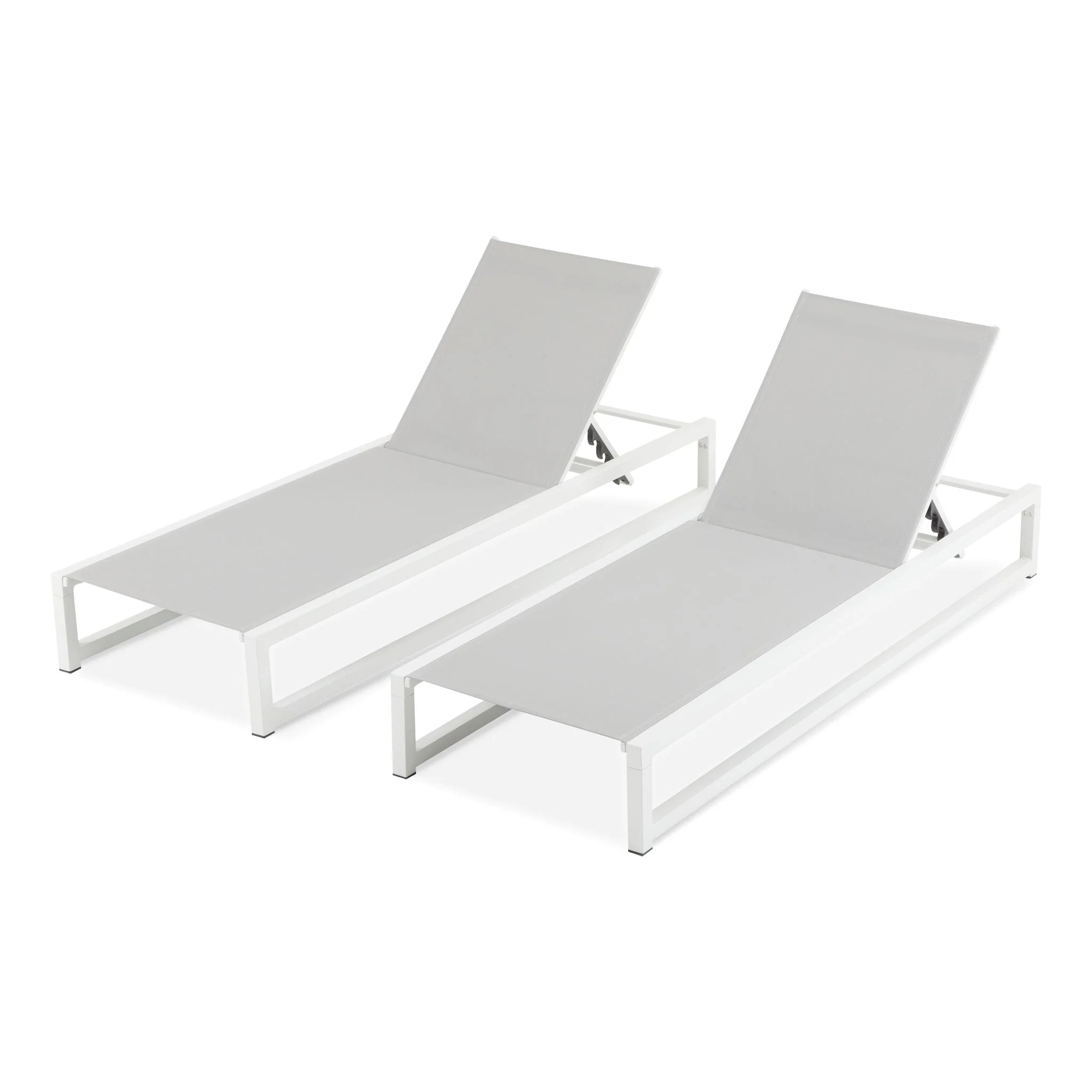Chaise Lounge With 5 Reclining Positions, Outdoor Patio Lounge Chairs - Image 2