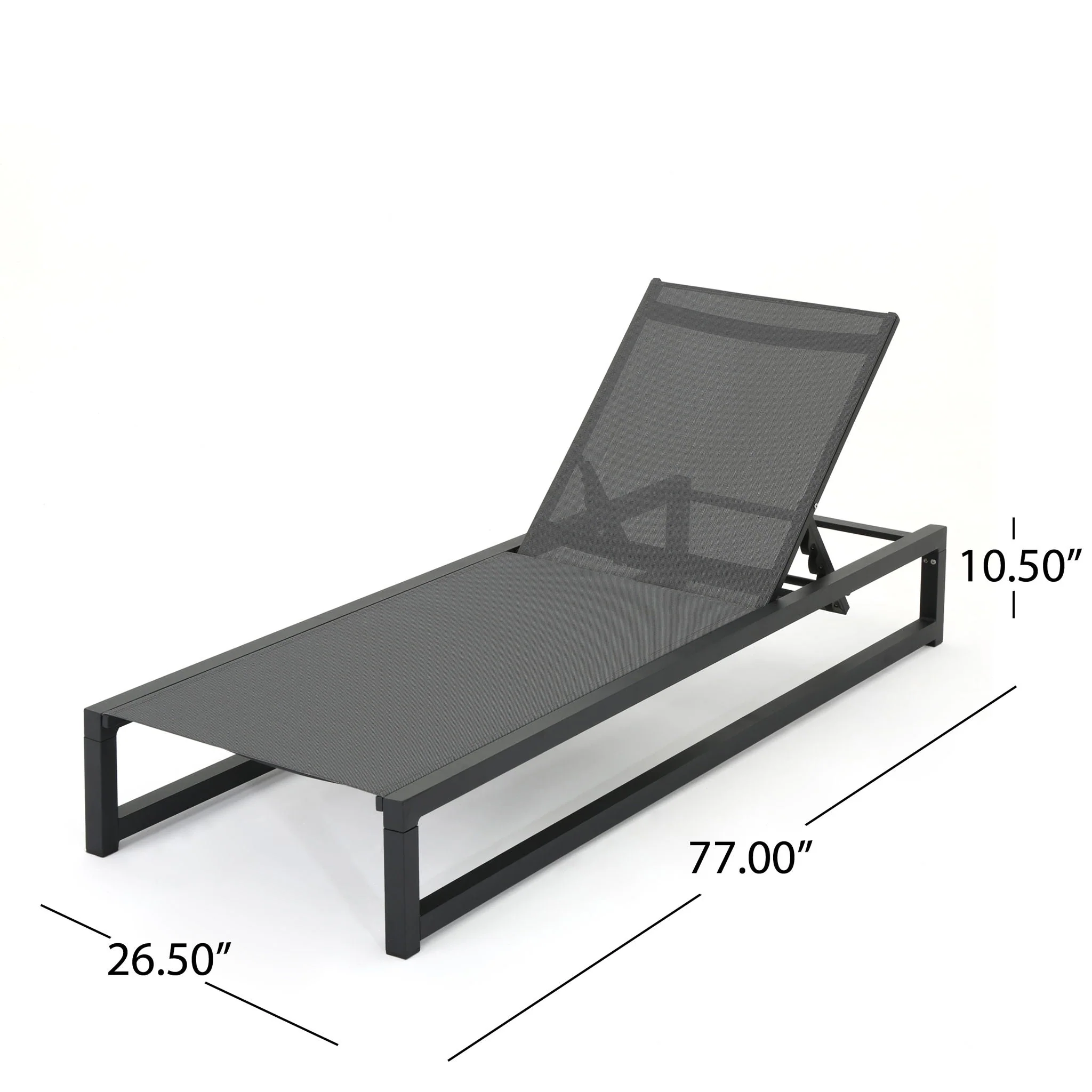 Chaise Lounge With 5 Reclining Positions, Outdoor Patio Lounge Chairs - Image 9