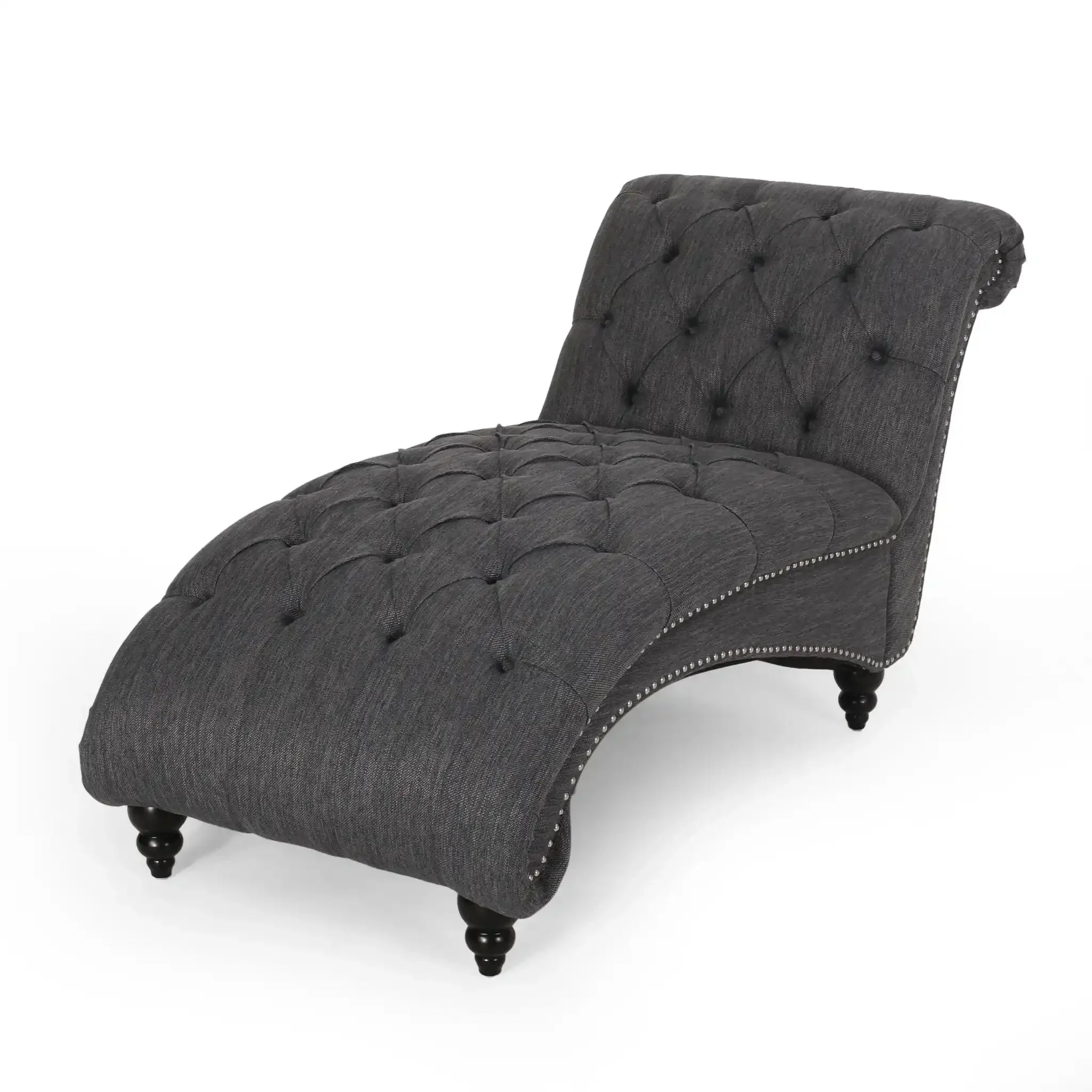 Chaise Lounge With Button Tufted Diamon Stitch - Image 2
