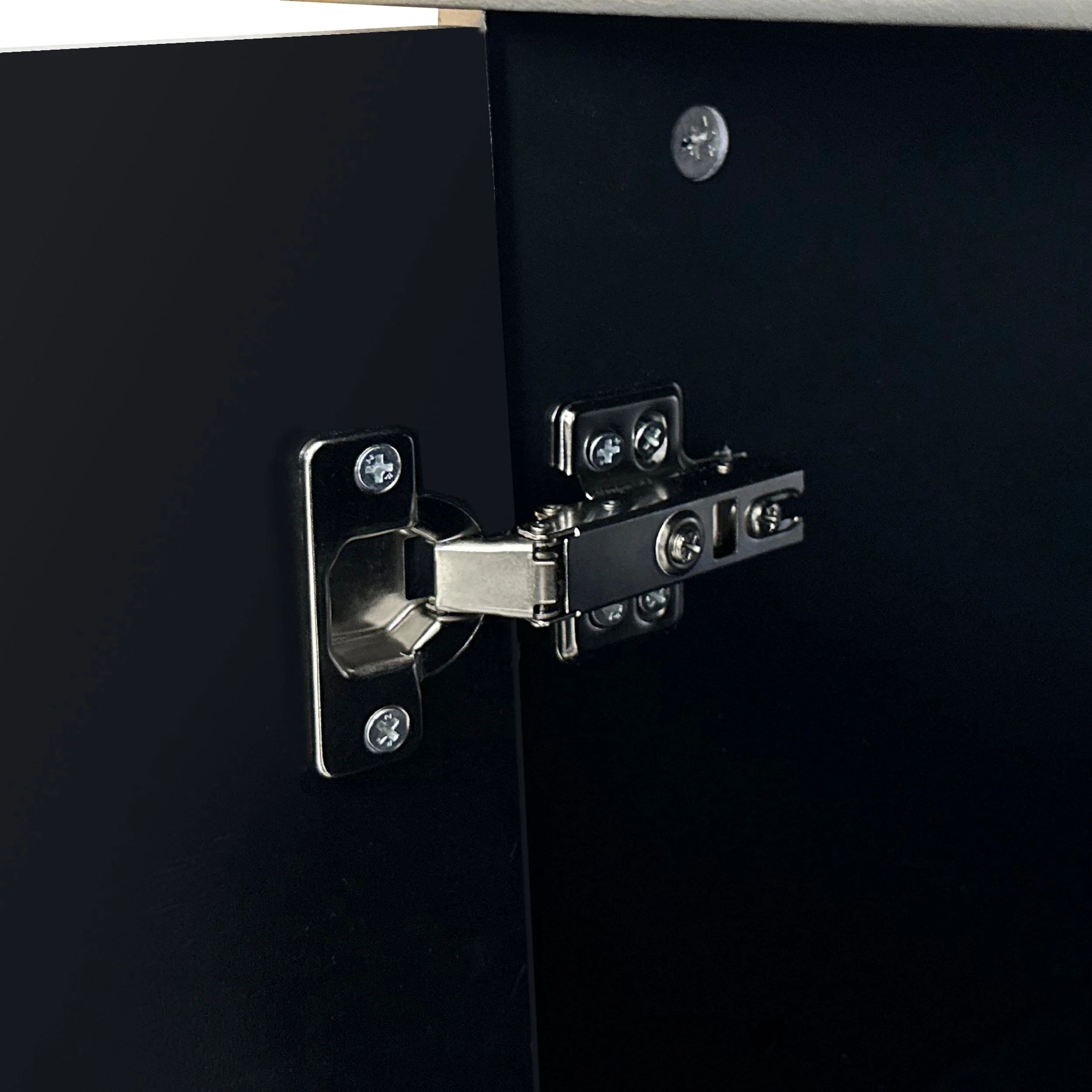 Champagne 4-Door Cabinet with Adjustable Shelves - Image 11