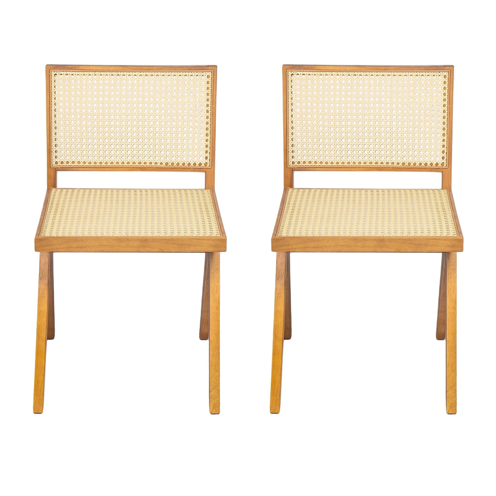 Chandigarh Dining Room Chairs with Natural Rattan (Set of 2) - Image 35