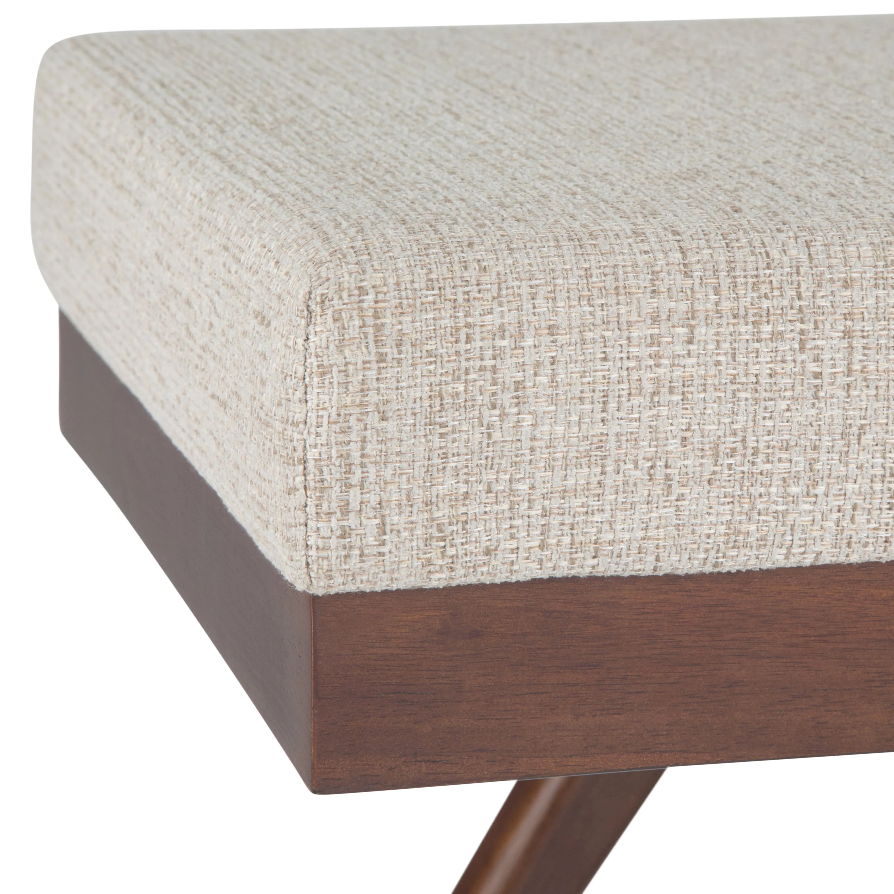 Chanelle - Mid Century Ottoman Bench - Platinum - Image 3