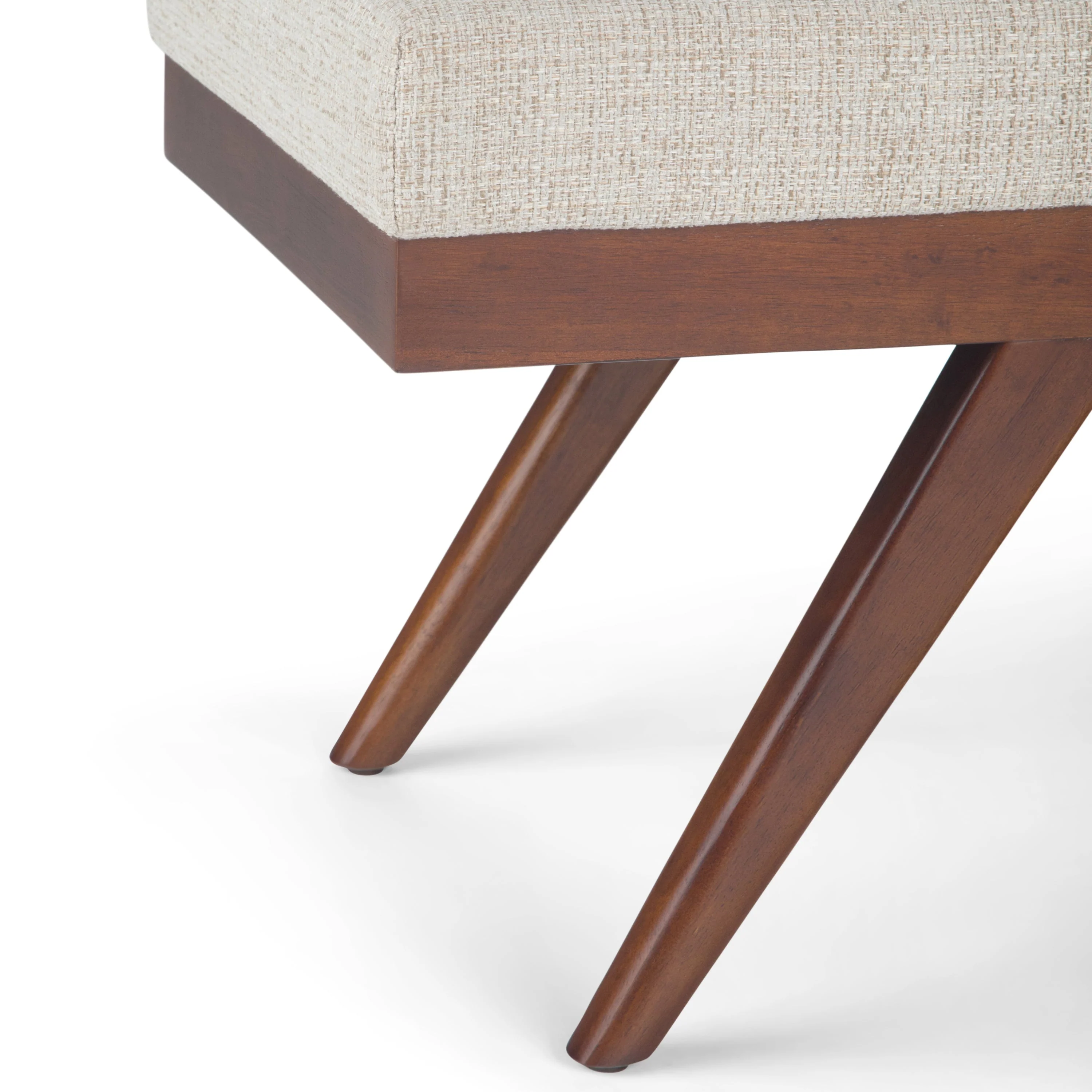 Chanelle - Mid Century Ottoman Bench - Platinum - Image 4