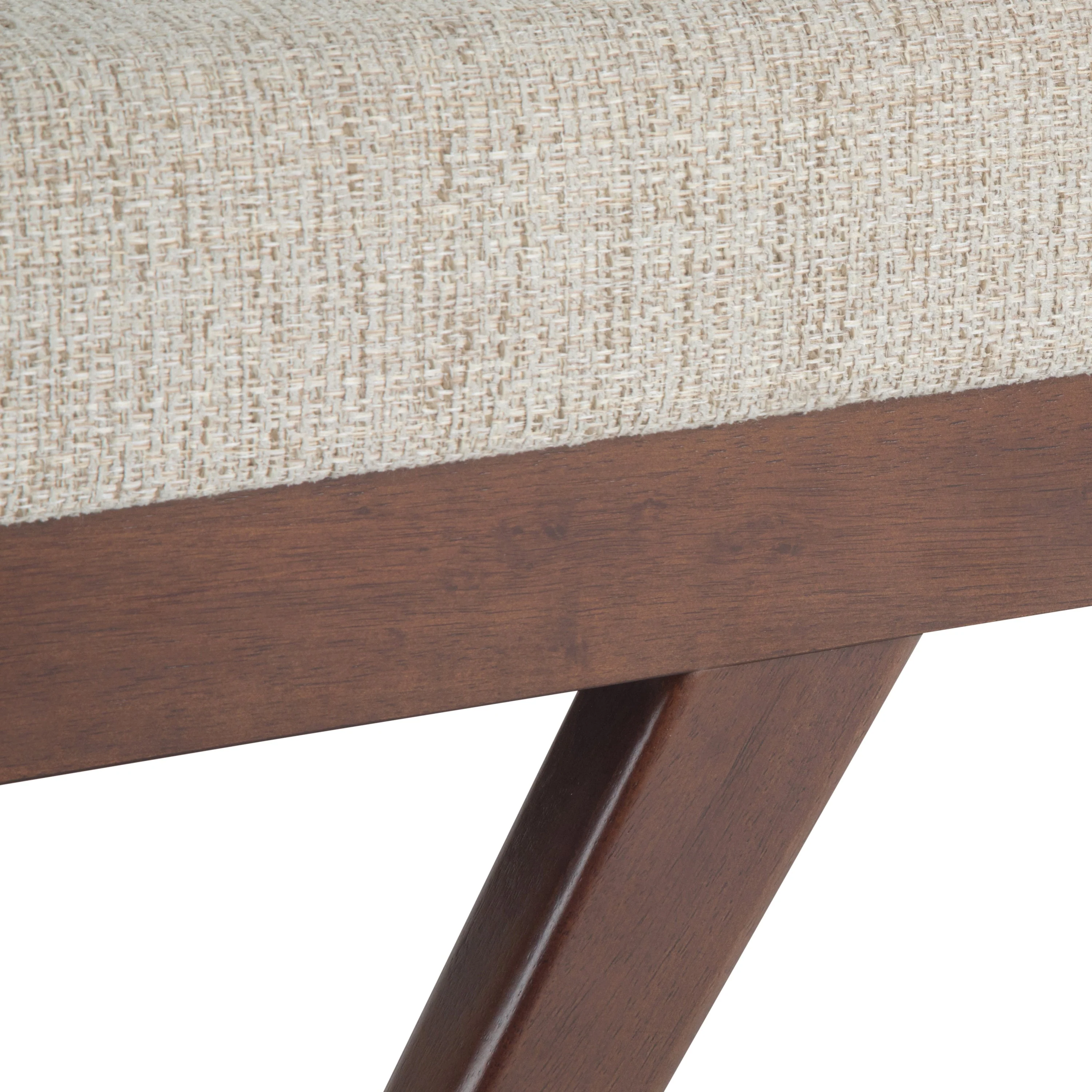Chanelle - Mid Century Ottoman Bench - Platinum - Image 5