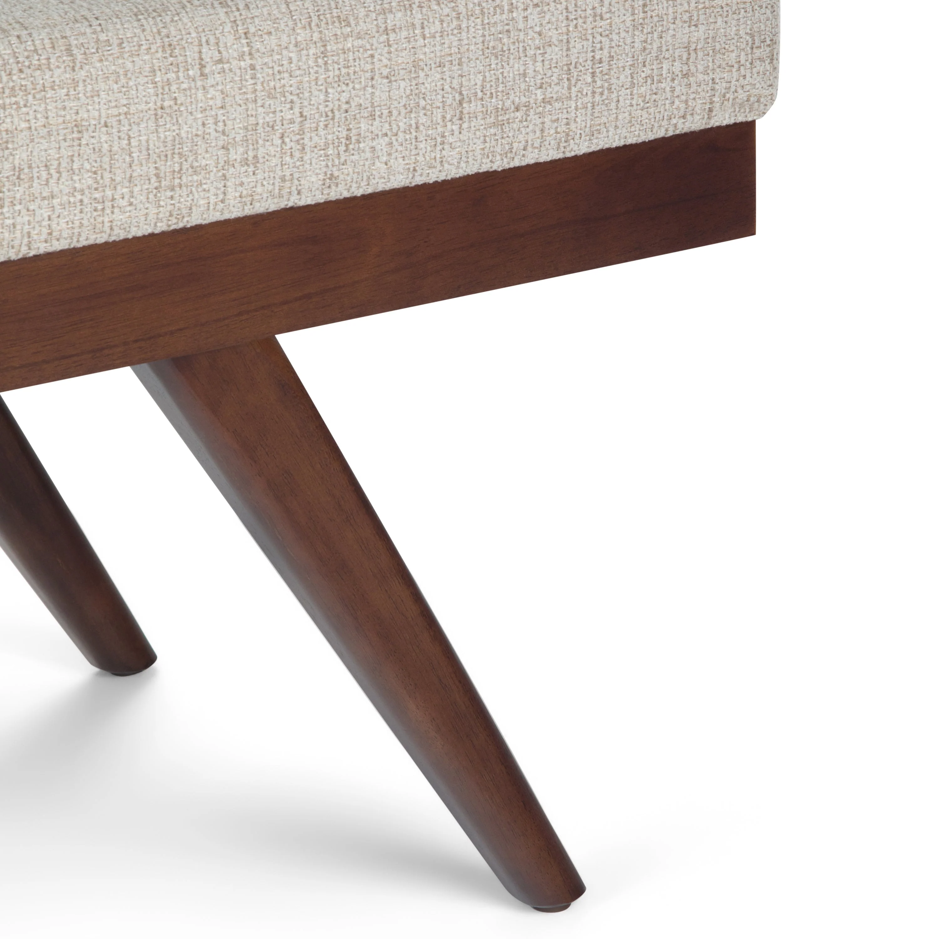 Chanelle - Mid Century Ottoman Bench - Platinum - Image 6