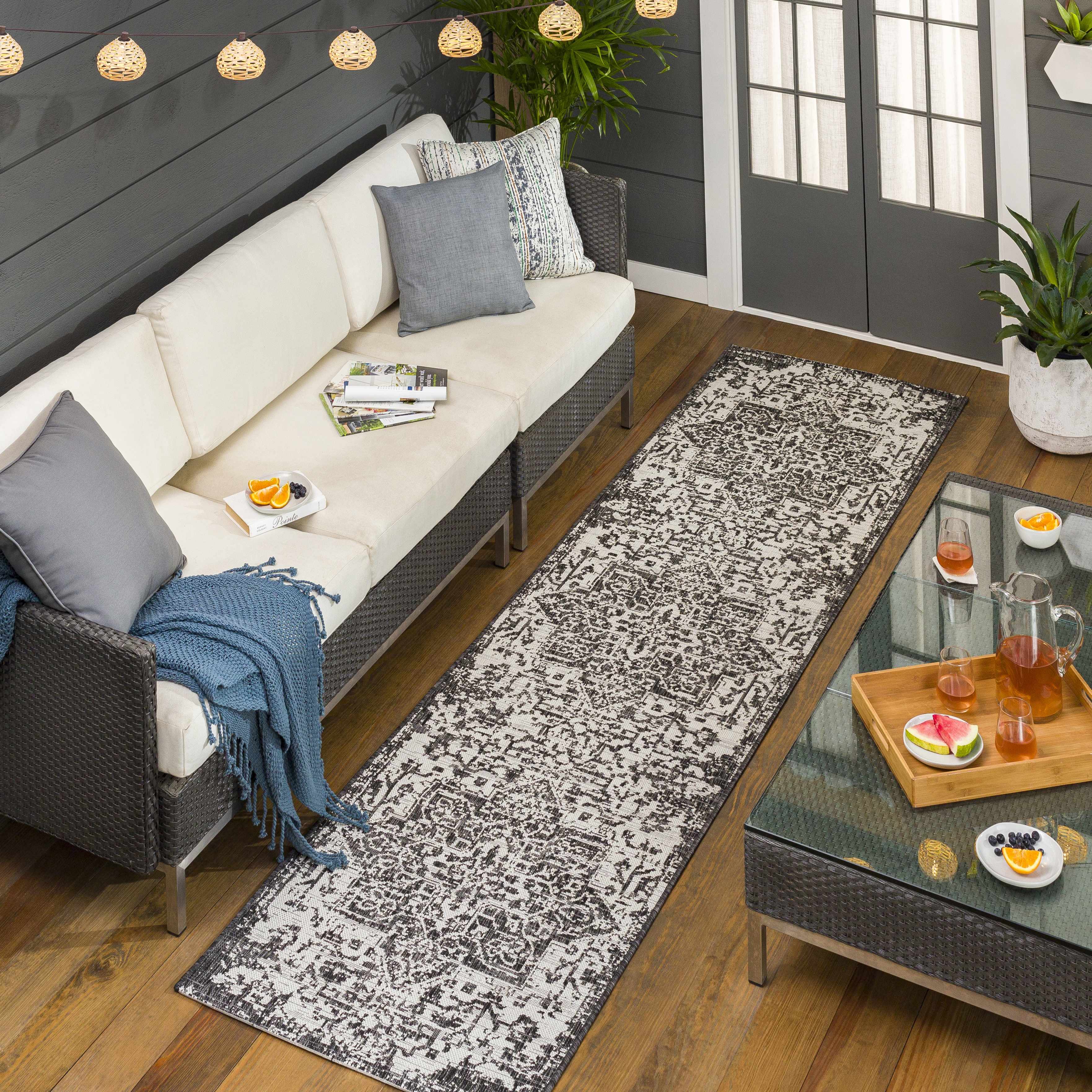 Charcoal Kilmacolm Indoor & Outdoor Area Rug - Clearance - Image 13