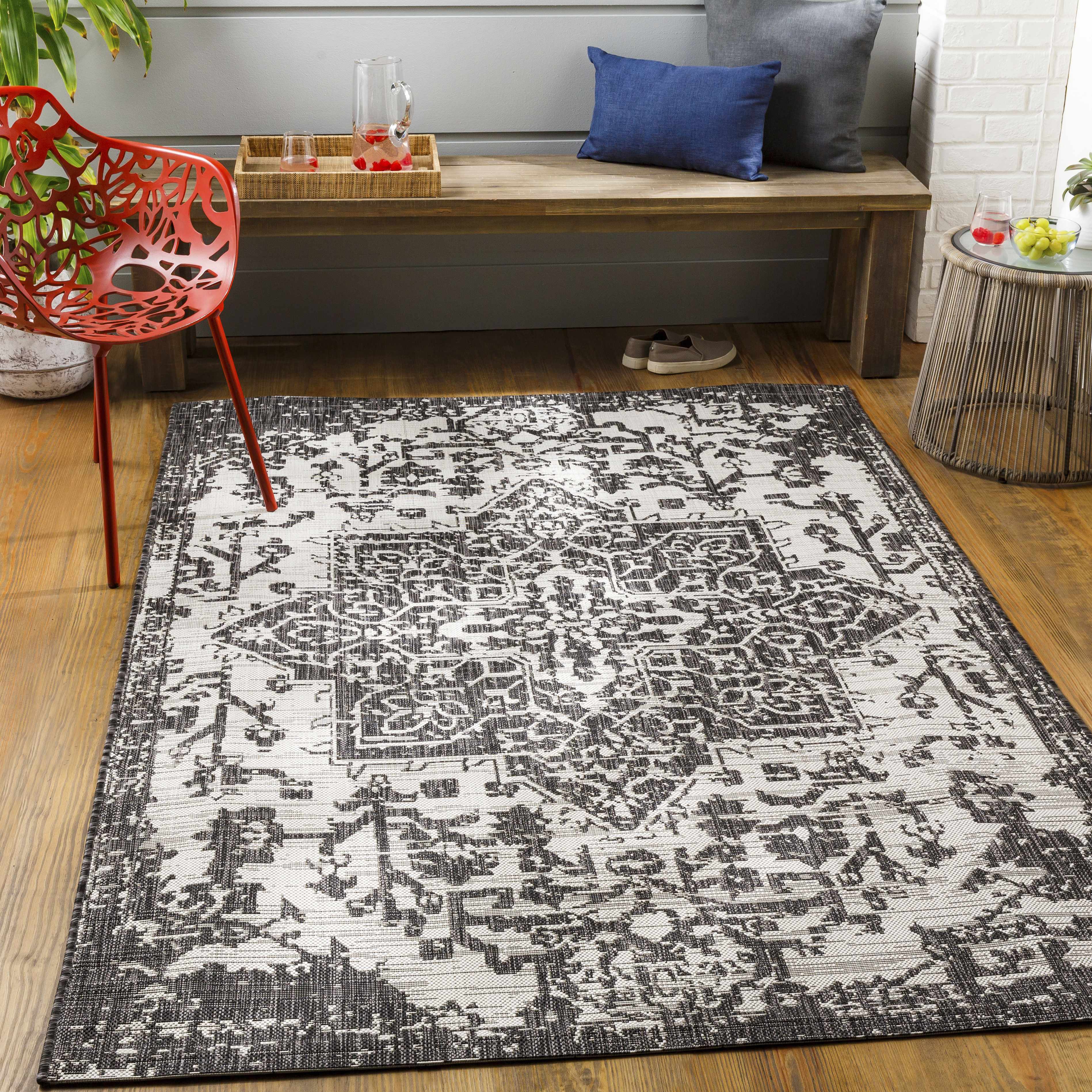 Charcoal Kilmacolm Indoor & Outdoor Area Rug - Clearance - Image 4
