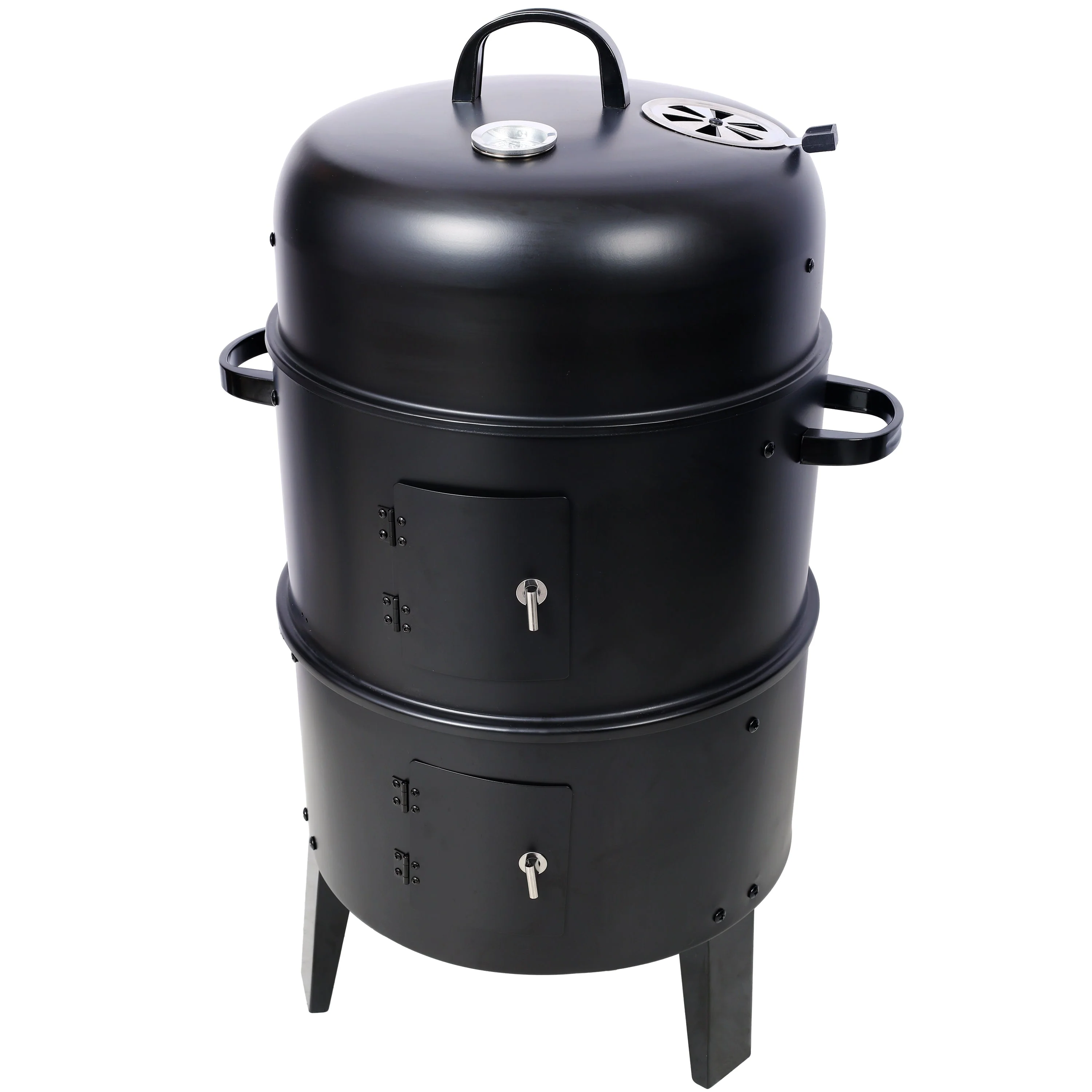 Charcoal Smoker Grill Wood Smoker Grills Outdoor Cooking 16 Inch Portable BBQ - Image 4